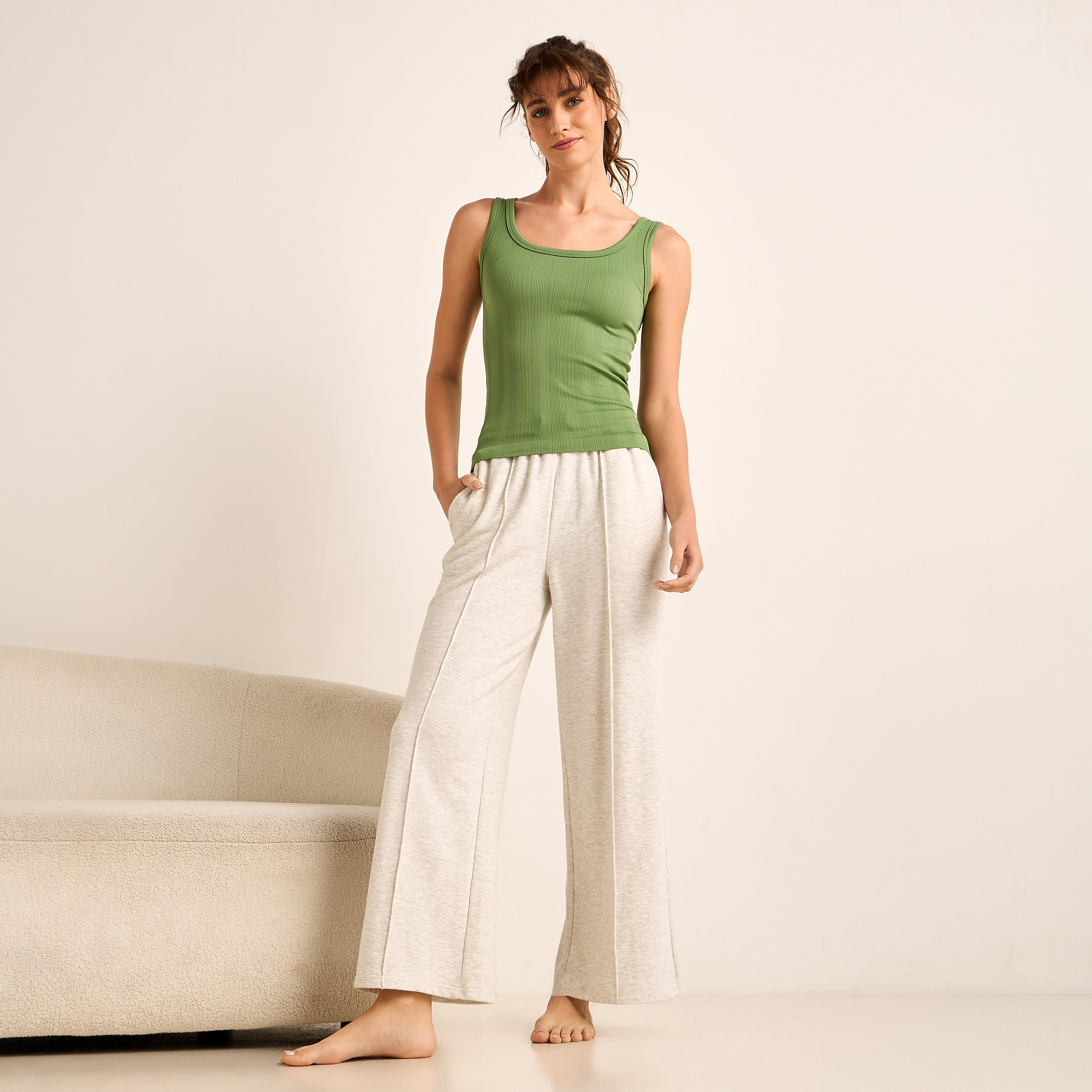 Seamless Tank Top with Ribbed Design-women-clothing-nightwear-pyjamas-tops-image-3