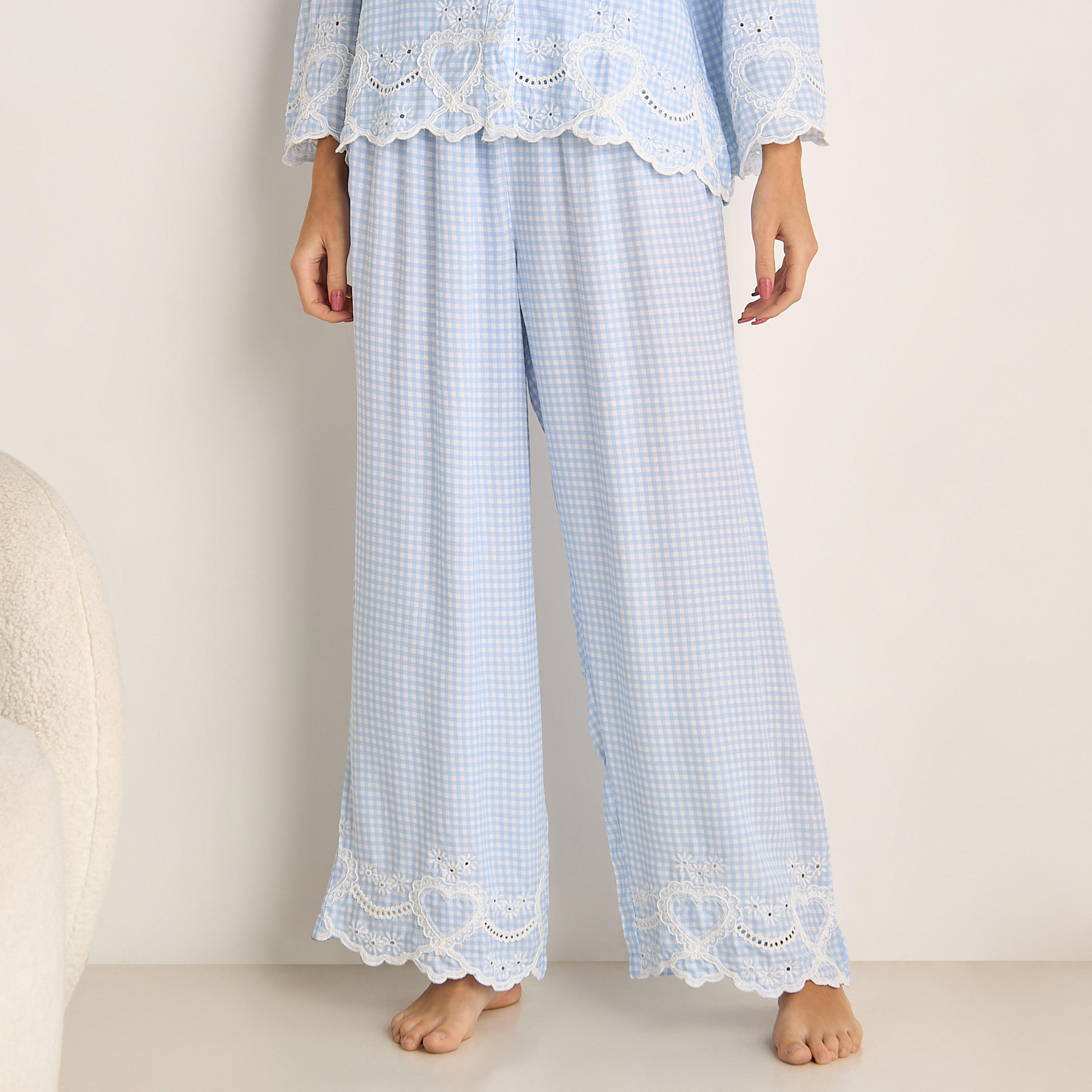 طقم بيجامة فيسكوز قميص وبنطلون-women-clothing-nightwear-pyjamas-longsets-image-4