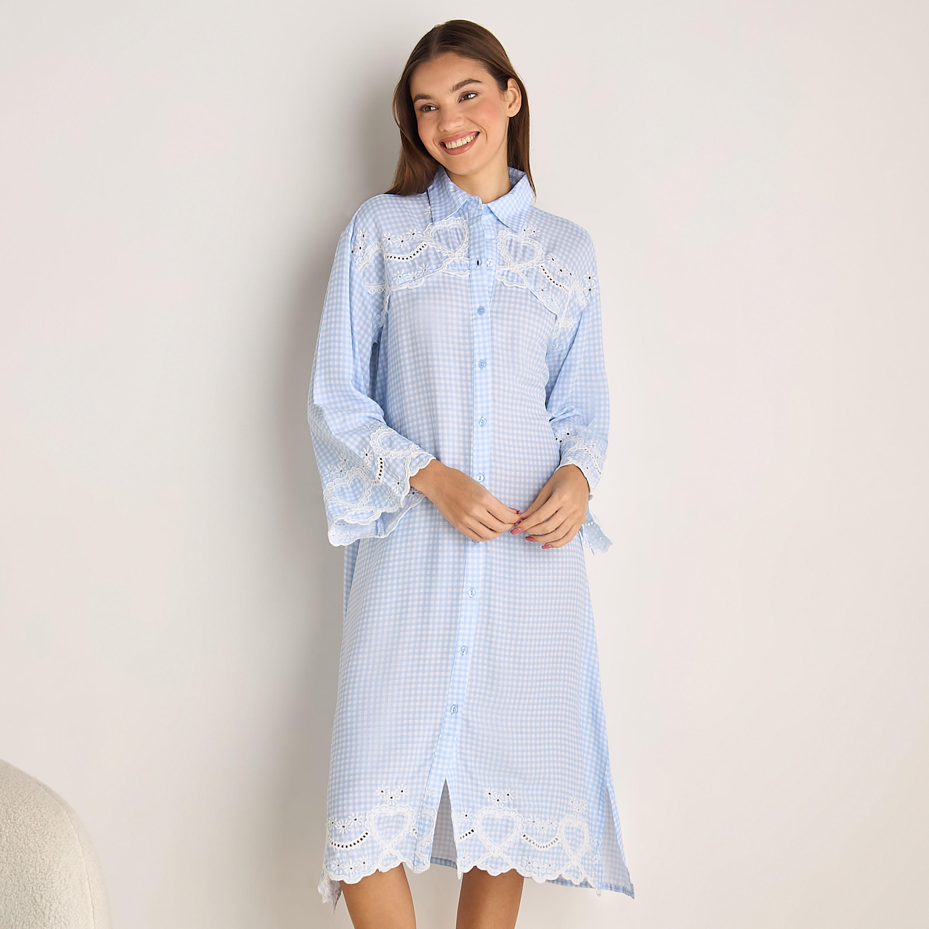 قميص نوم فيسكوز بأكمام طويلة وتطريزات-women-clothing-nightwear-nighties-image-5