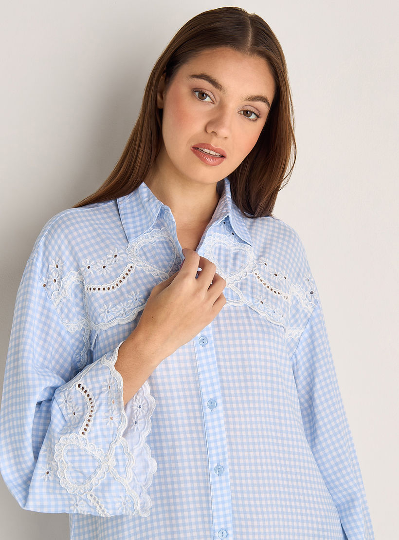 قميص نوم فيسكوز بأكمام طويلة وتطريزات-women-clothing-nightwear-nighties-image-2
