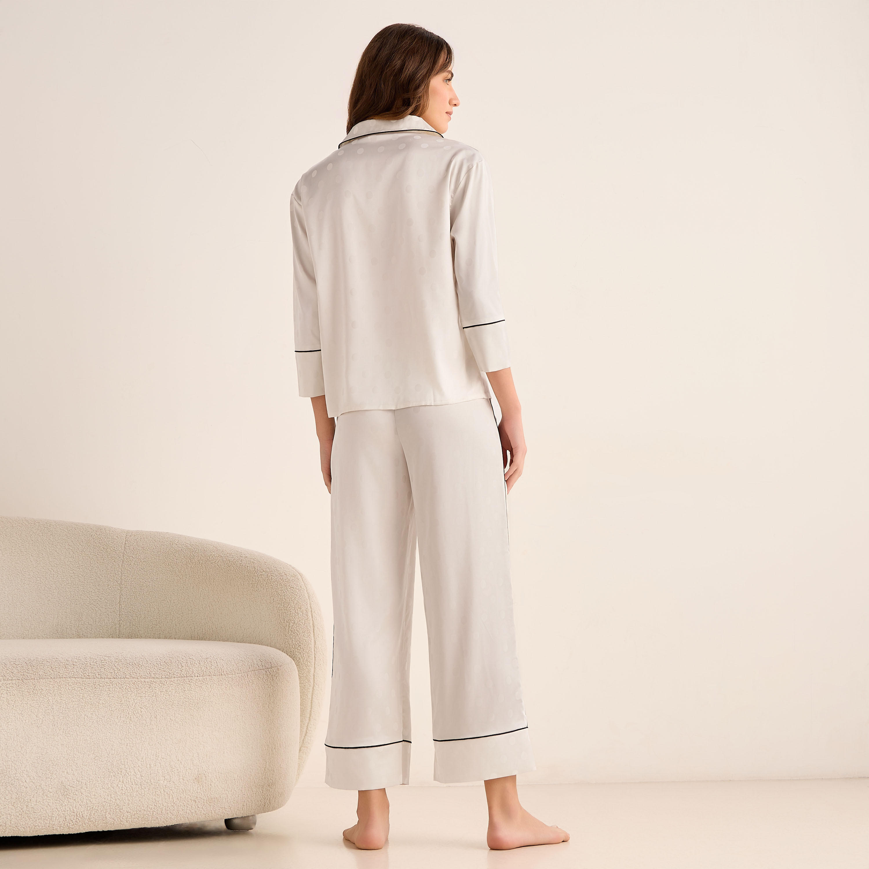 Pyjama Set Button-Down Shirt & Pants Satin-women-clothing-nightwear-pyjamas-longsets-image-3