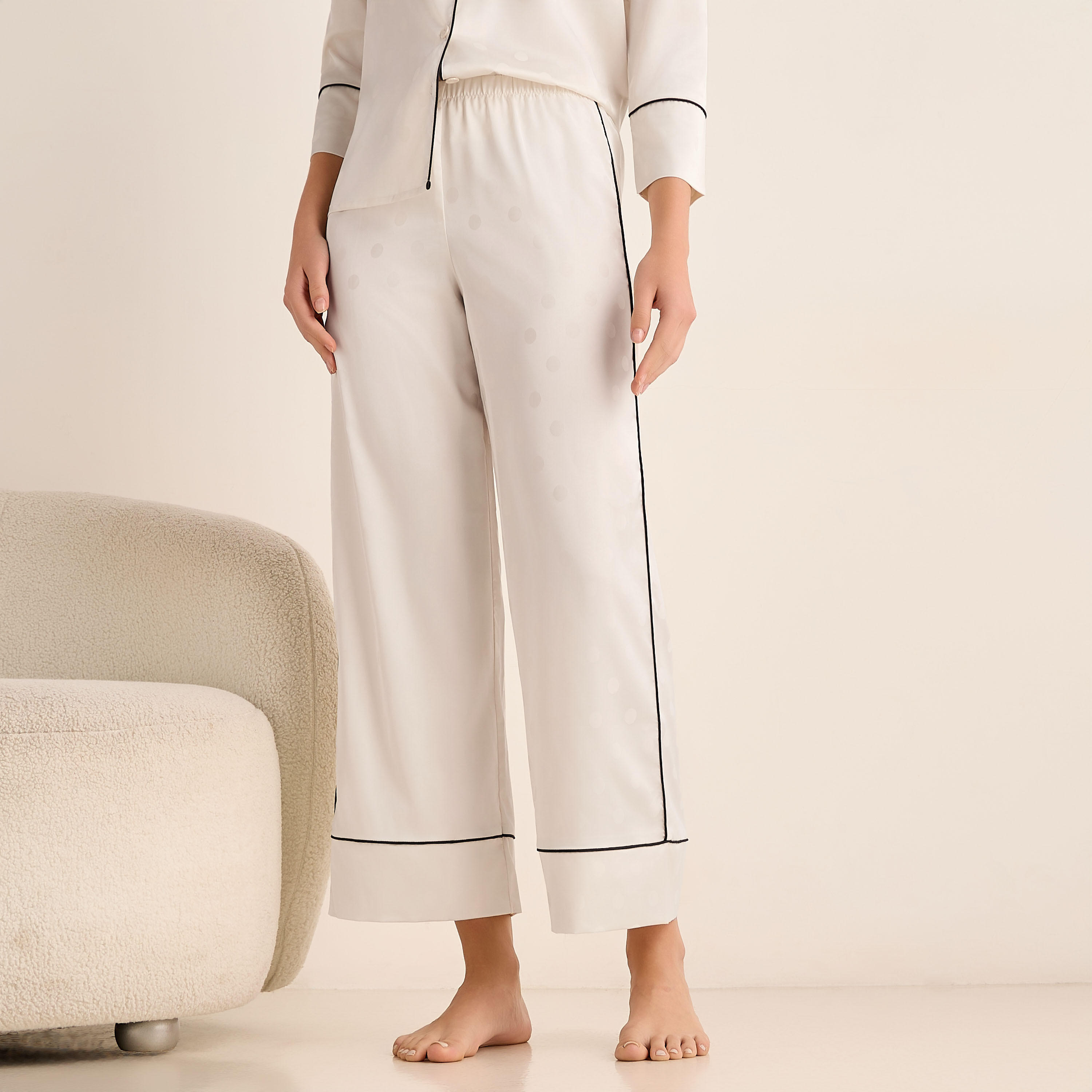 Pyjama Set Button-Down Shirt & Pants Satin-women-clothing-nightwear-pyjamas-longsets-image-4