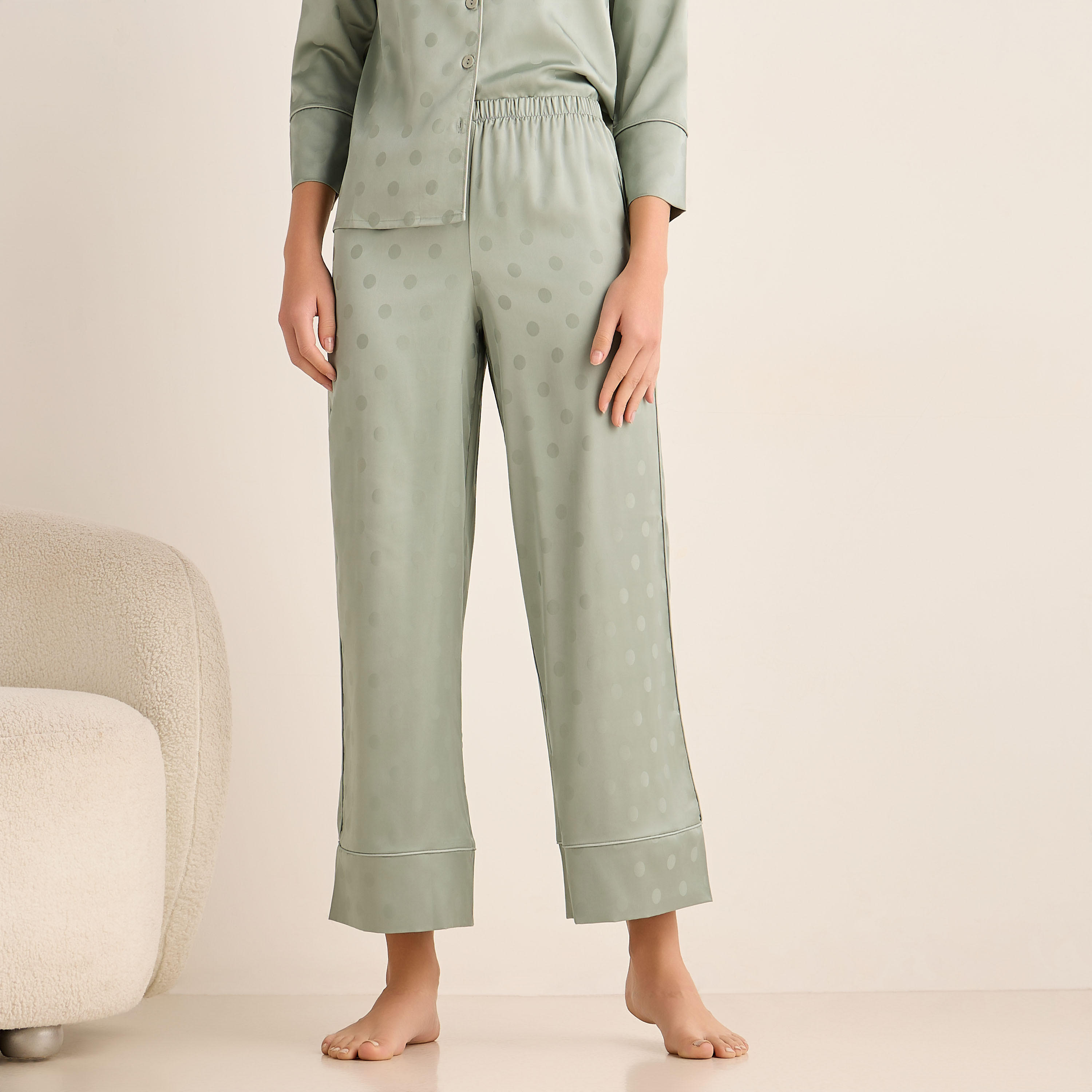 Pyjama Set Button-Down Shirt & Pants Satin-women-clothing-nightwear-pyjamas-longsets-image-4