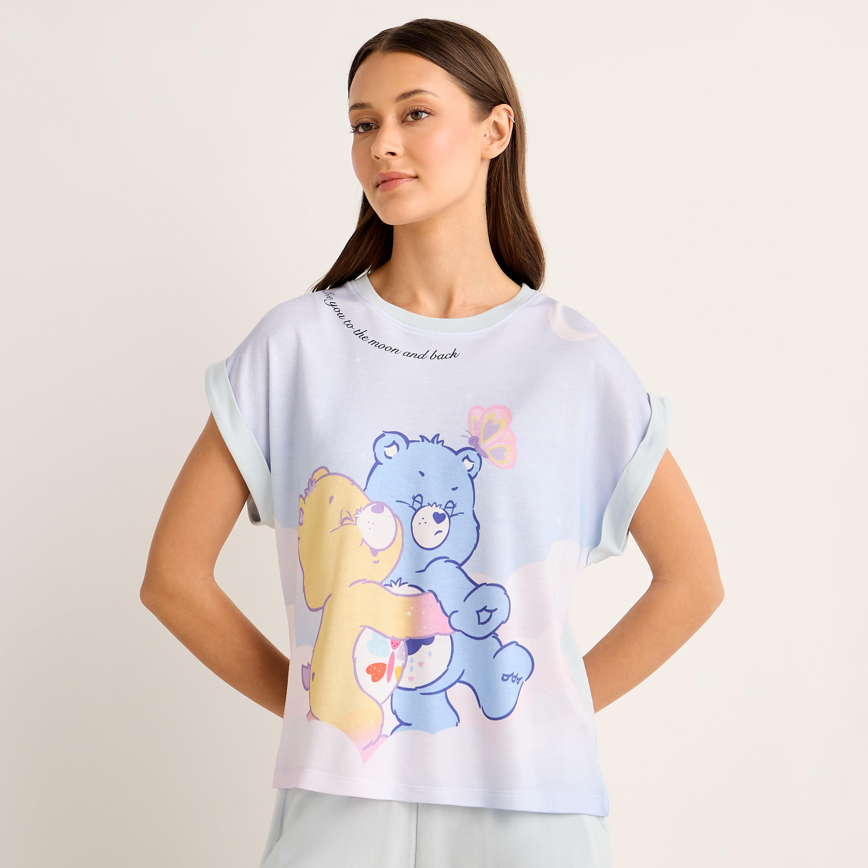 Pyjama Set Extended Sleeve T-shirt & Trousers-women-clothing-nightwear-pyjamas-longsets-image-2