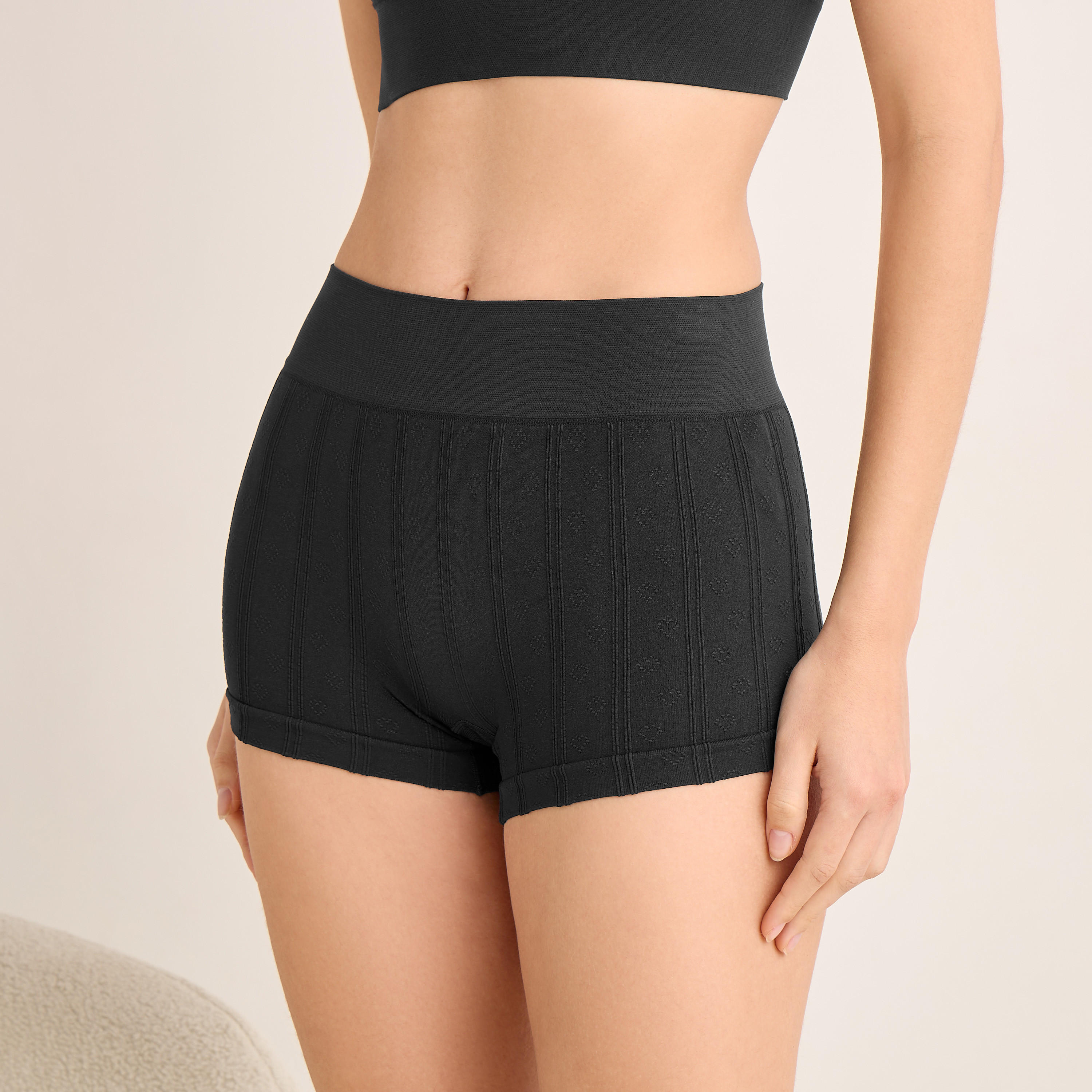 Set of 3 - Boyleg Briefs Textured-women-clothing-lingerie-panties-image-3