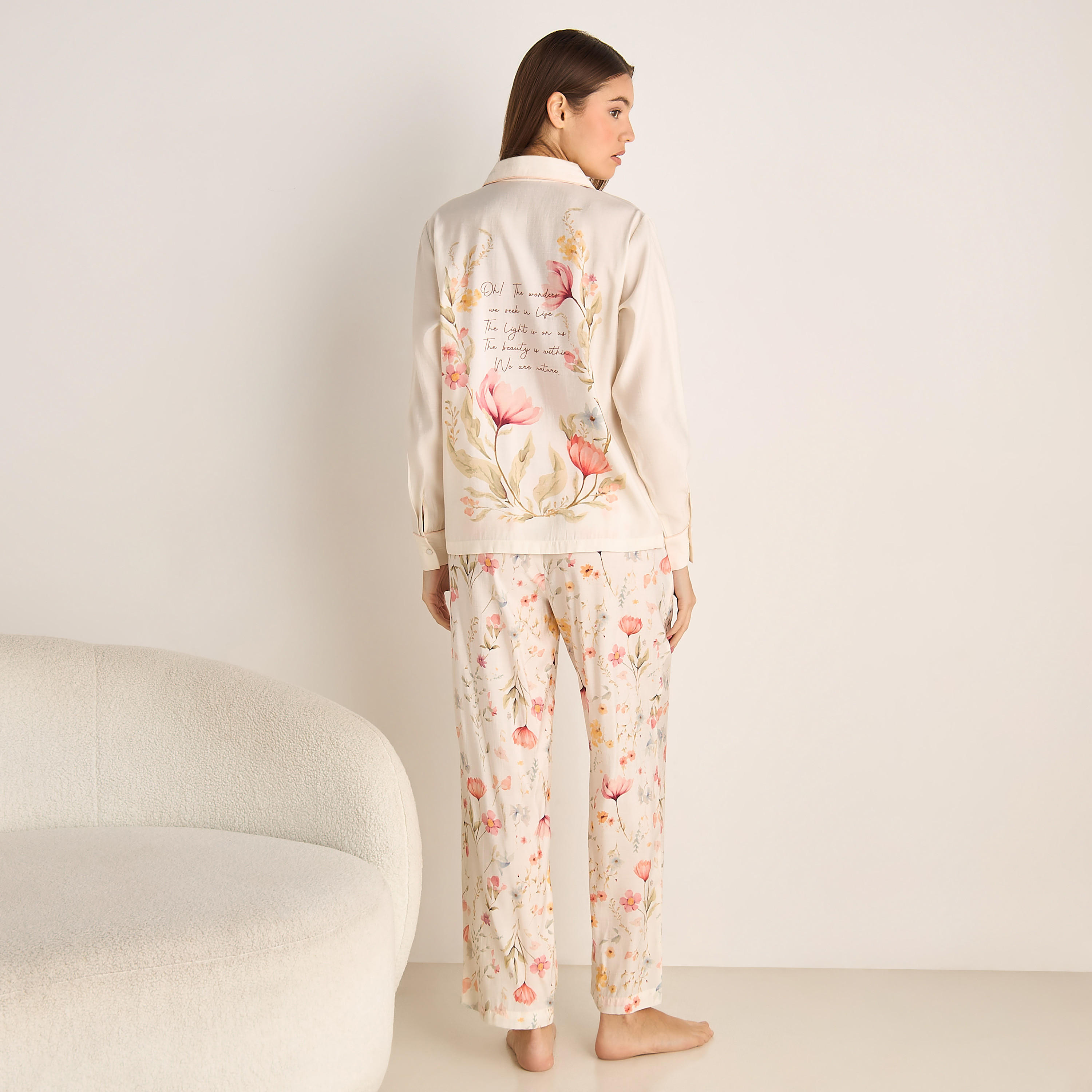 Pyjama Set Button Down Shirt & Trousers-women-clothing-nightwear-pyjamas-longsets-image-3