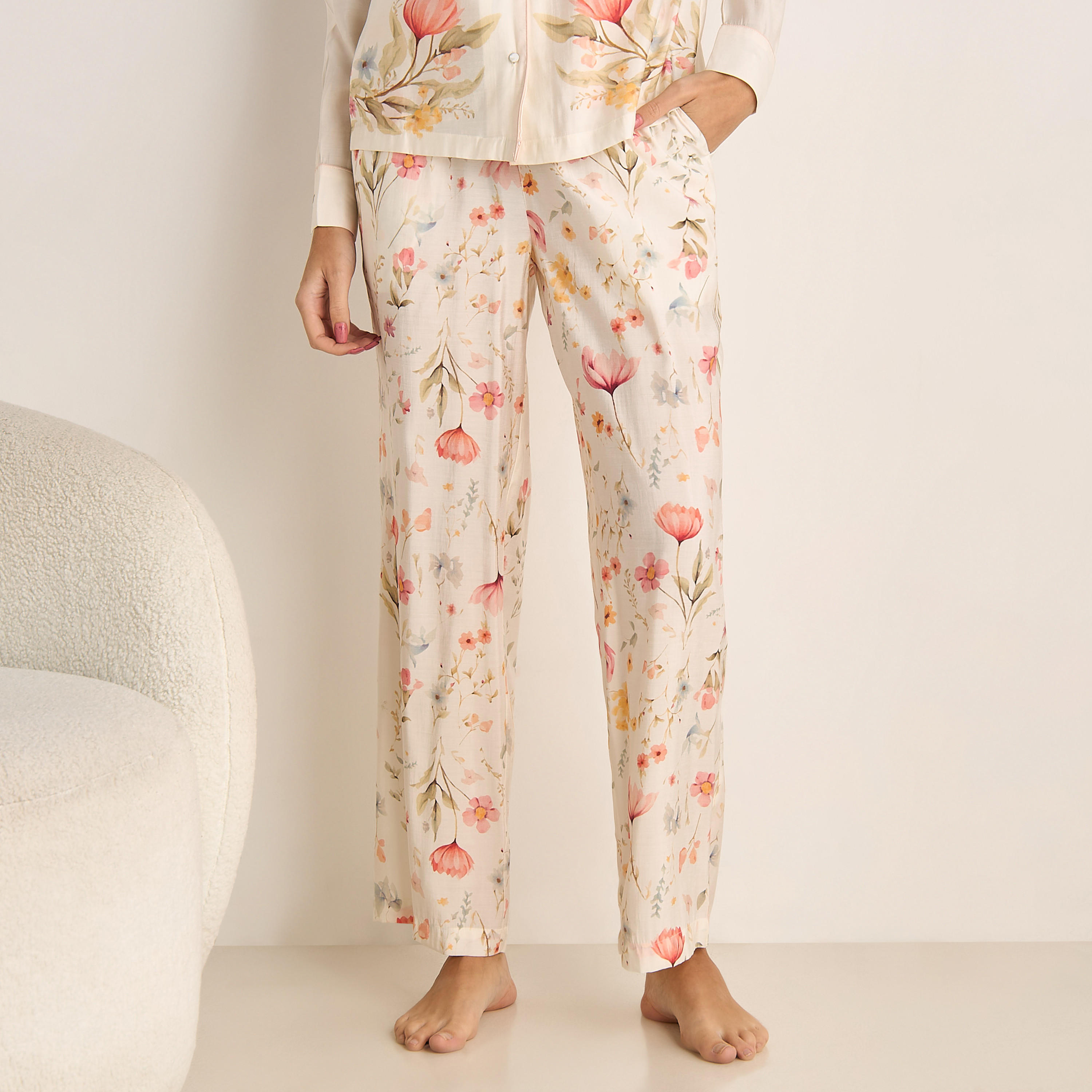 Pyjama Set Button Down Shirt & Trousers-women-clothing-nightwear-pyjamas-longsets-image-4