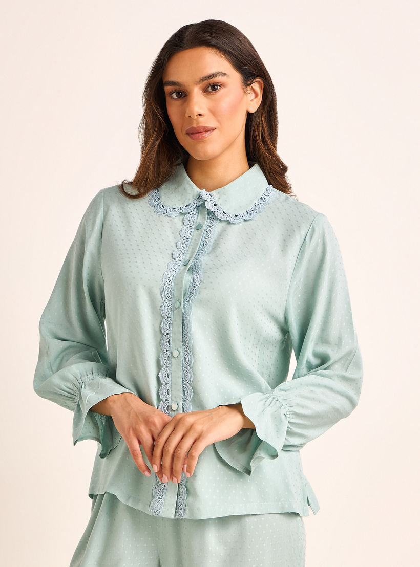 طقم بيجامة قميص وبنطلون-women-clothing-nightwear-pyjamas-longsets-image-5
