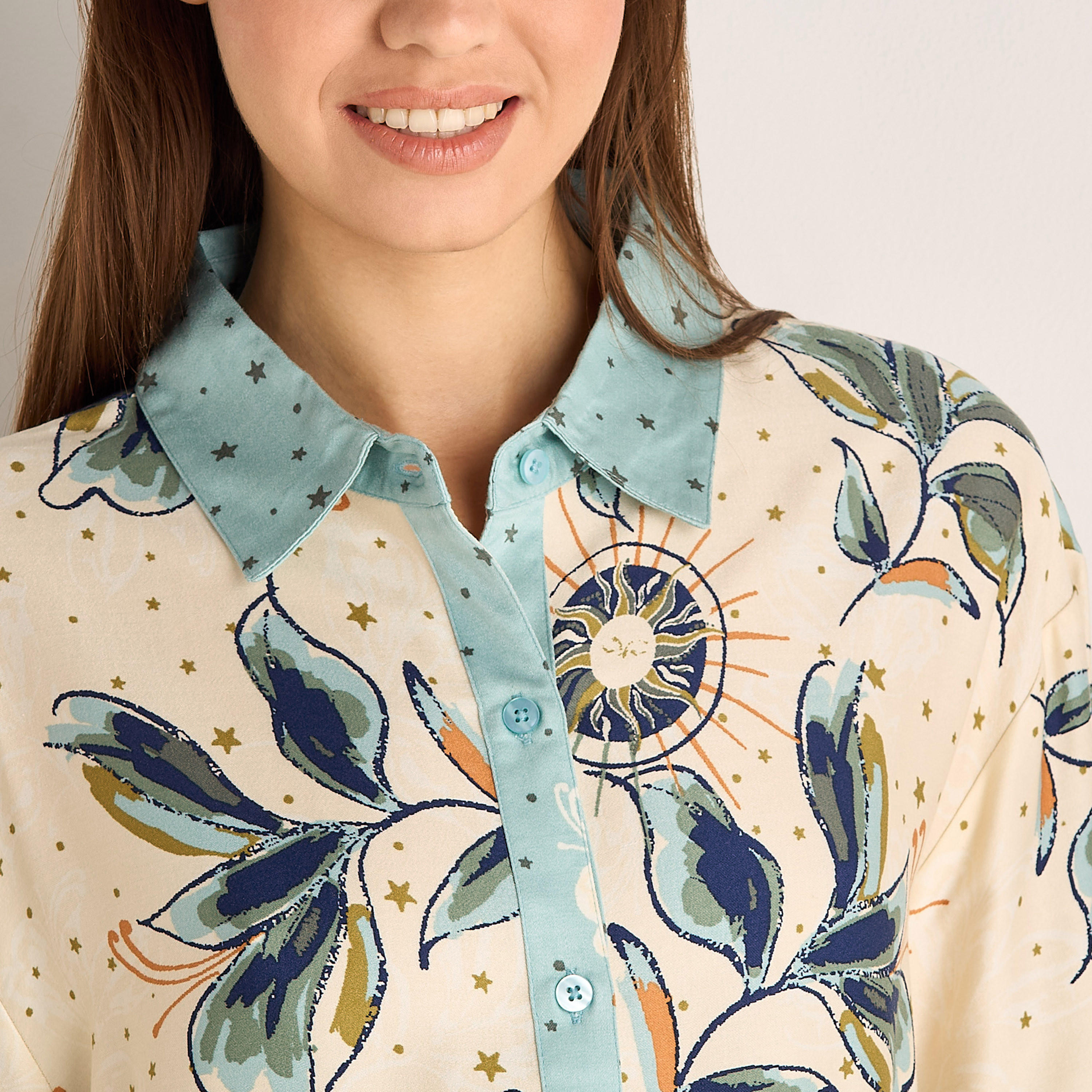 طقم بيجامة فيسكوز قميص وبنطلون-women-clothing-nightwear-pyjamas-longsets-image-5