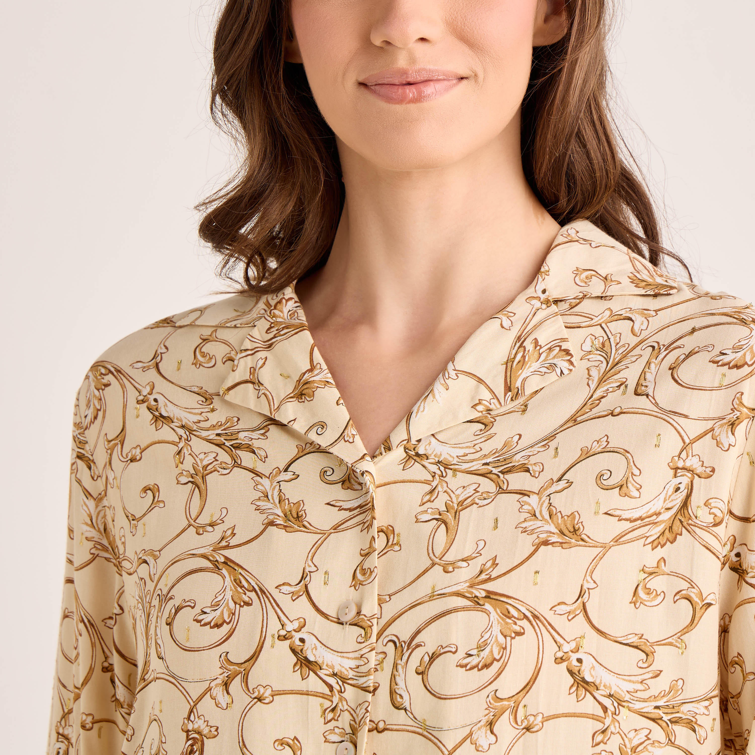 Pyjama Set Button-Down Shirt & Trousers Viscose-women-clothing-nightwear-pyjamas-longsets-image-5