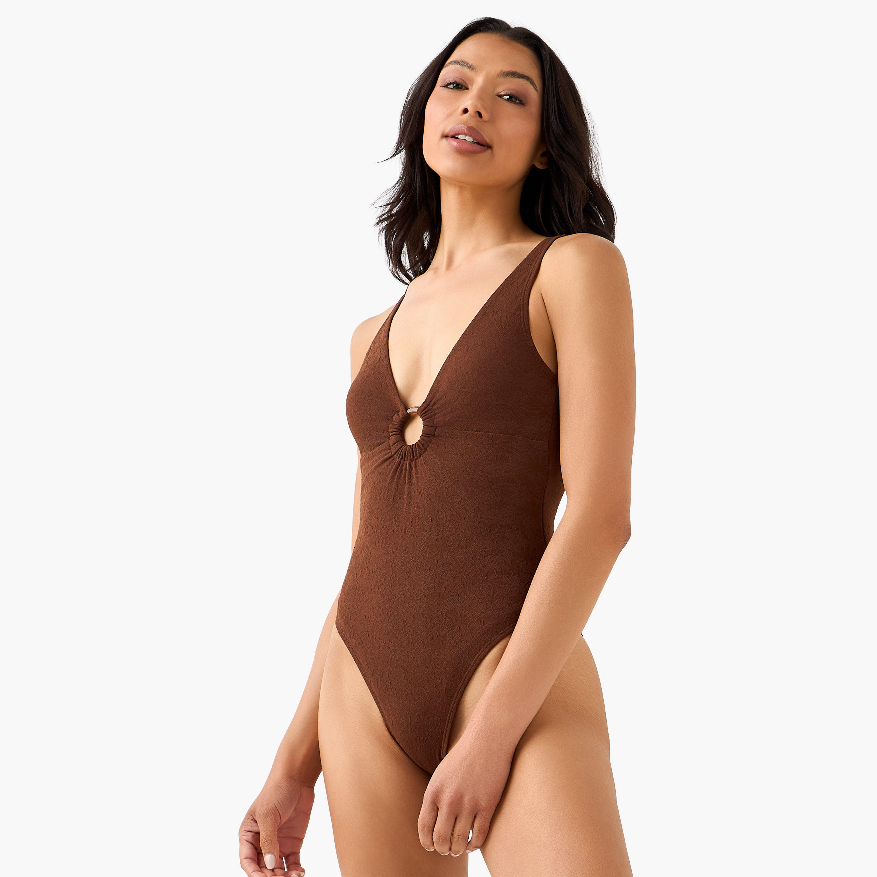 Women Textured Ring Detail Swimsuit-women-clothing-swimandbeach-swimsuits-image-3