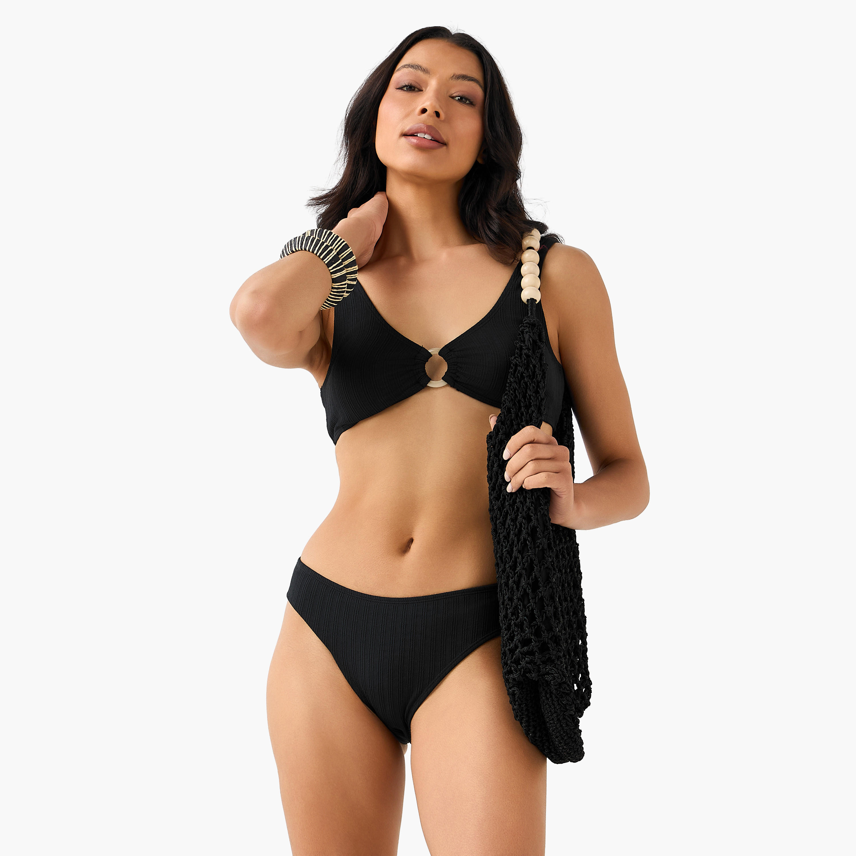 طقم بكيني نسائي مضلع بتفاصيل حلقة-women-clothing-swimandbeach-bikinis-image-5