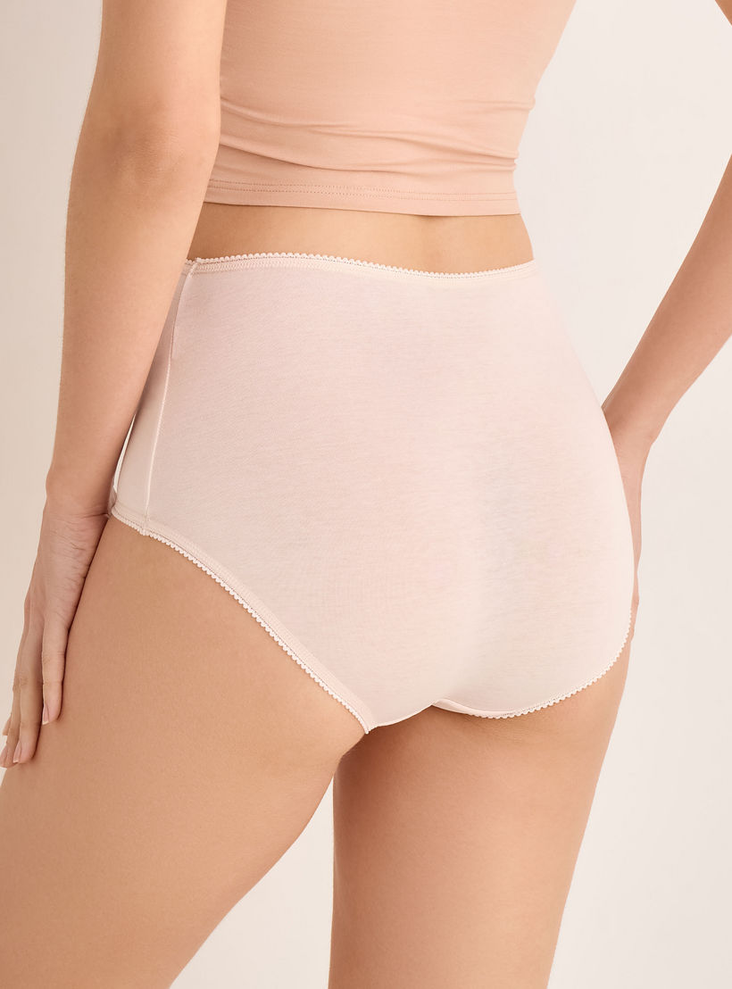 Set of 5 - Full Briefs High Waist Bow Accent-women-clothing-lingerie-panties-image-7