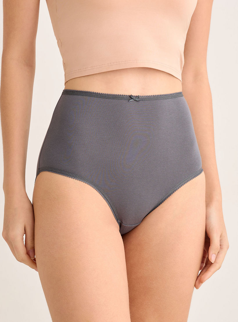 سراويل داخلية بخصر مرتفع - طقم من 5 قطع-women-clothing-lingerie-panties-image-7