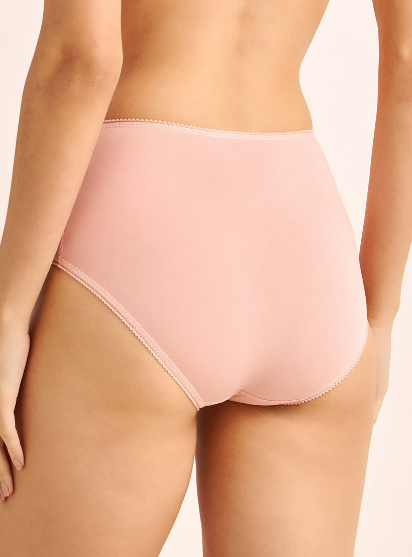 Set of 5 - Full Briefs High-Waist with Lace Trim-women-clothing-lingerie-panties-image-2