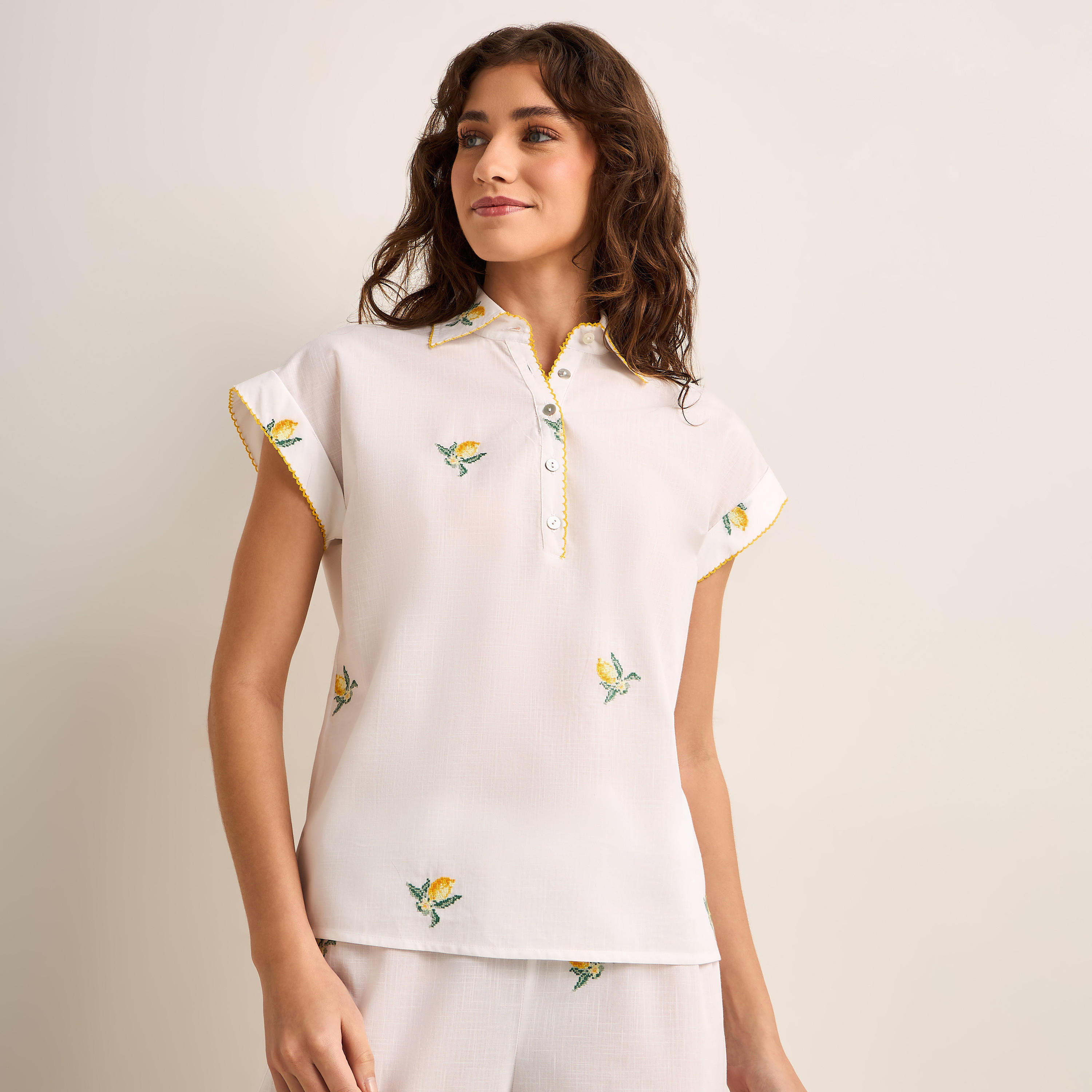 طقم بيجاما بلوزة وبنطلون-women-clothing-nightwear-pyjamas-longsets-image-3
