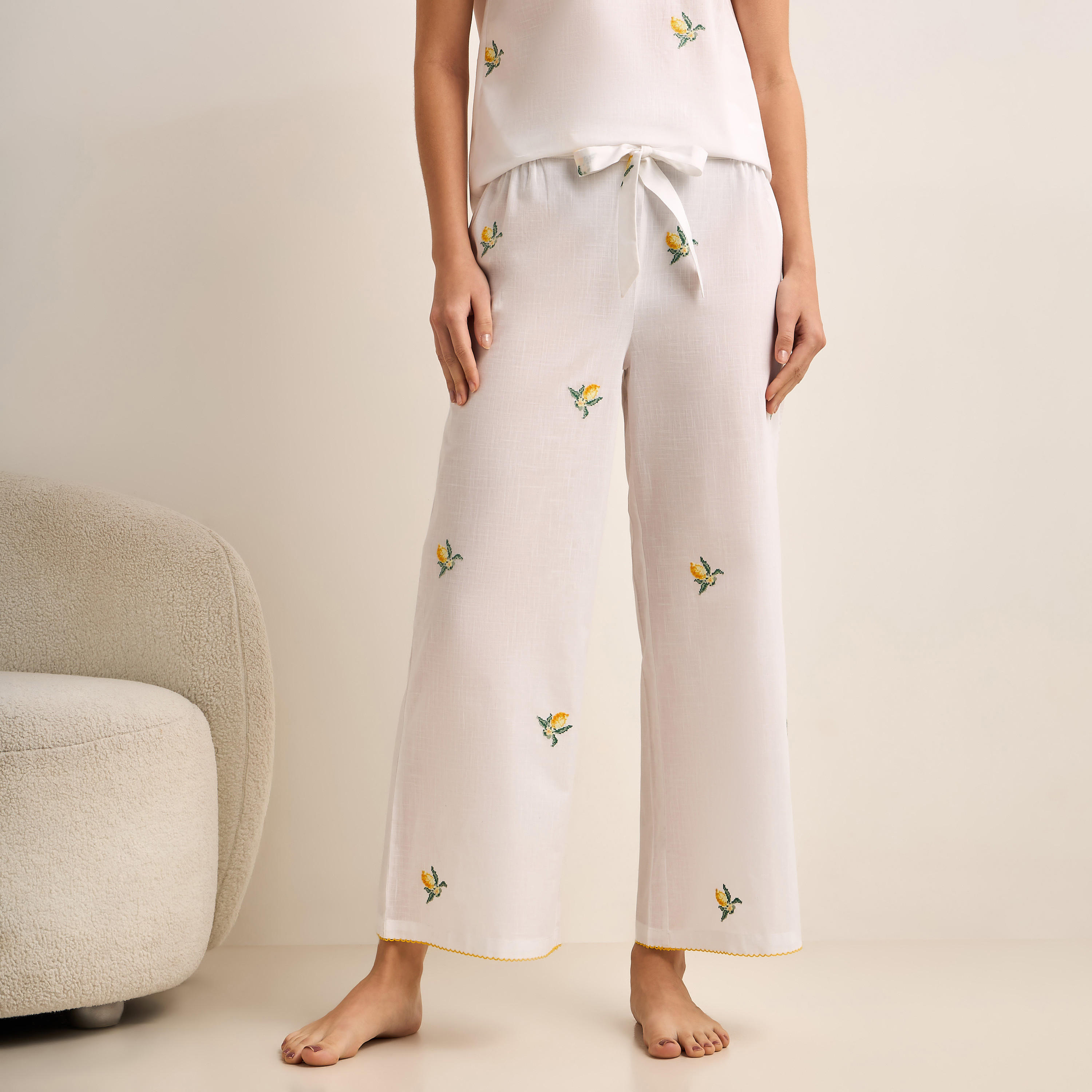 طقم بيجاما بلوزة وبنطلون-women-clothing-nightwear-pyjamas-longsets-image-2