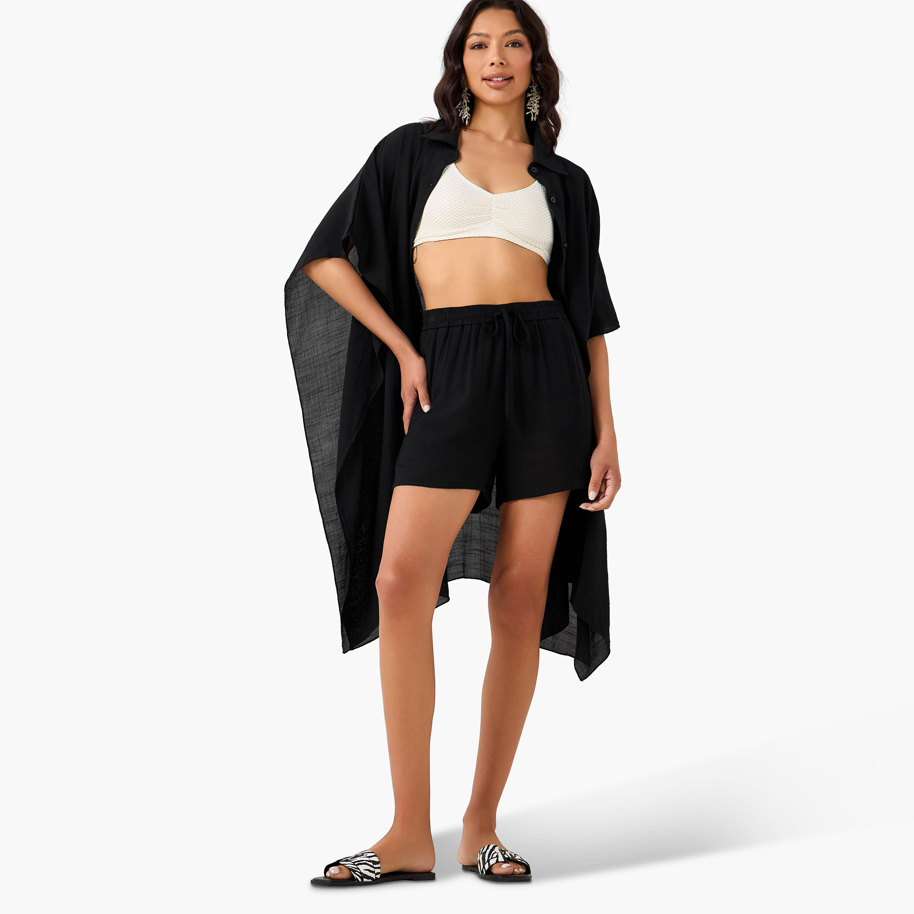 Women Beachwear Shorts Set-women-clothing-swimandbeach-beachwear-image-4