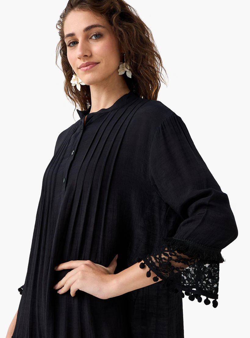 Women Lace and Pom-Pom Detail Cover-Up-women-clothing-swimandbeach-coverups-image-6