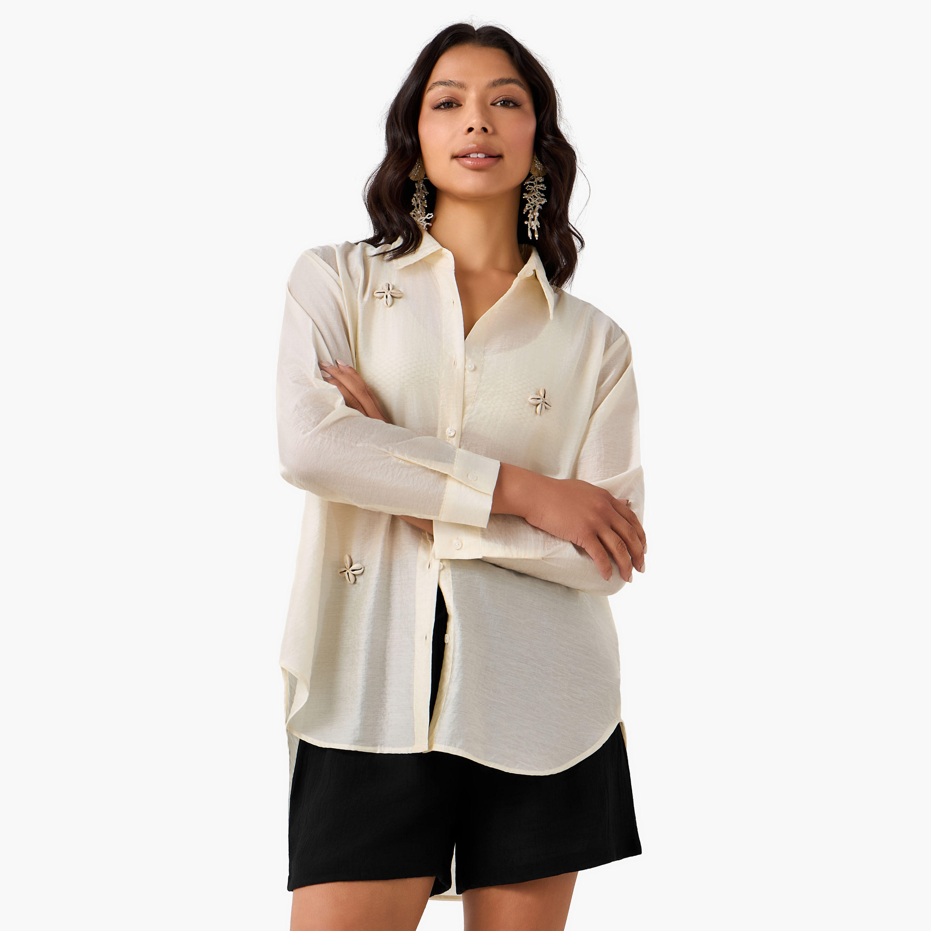 Women Shirt with Embellishment-women-clothing-shirtsandblouses-shirts-image-2
