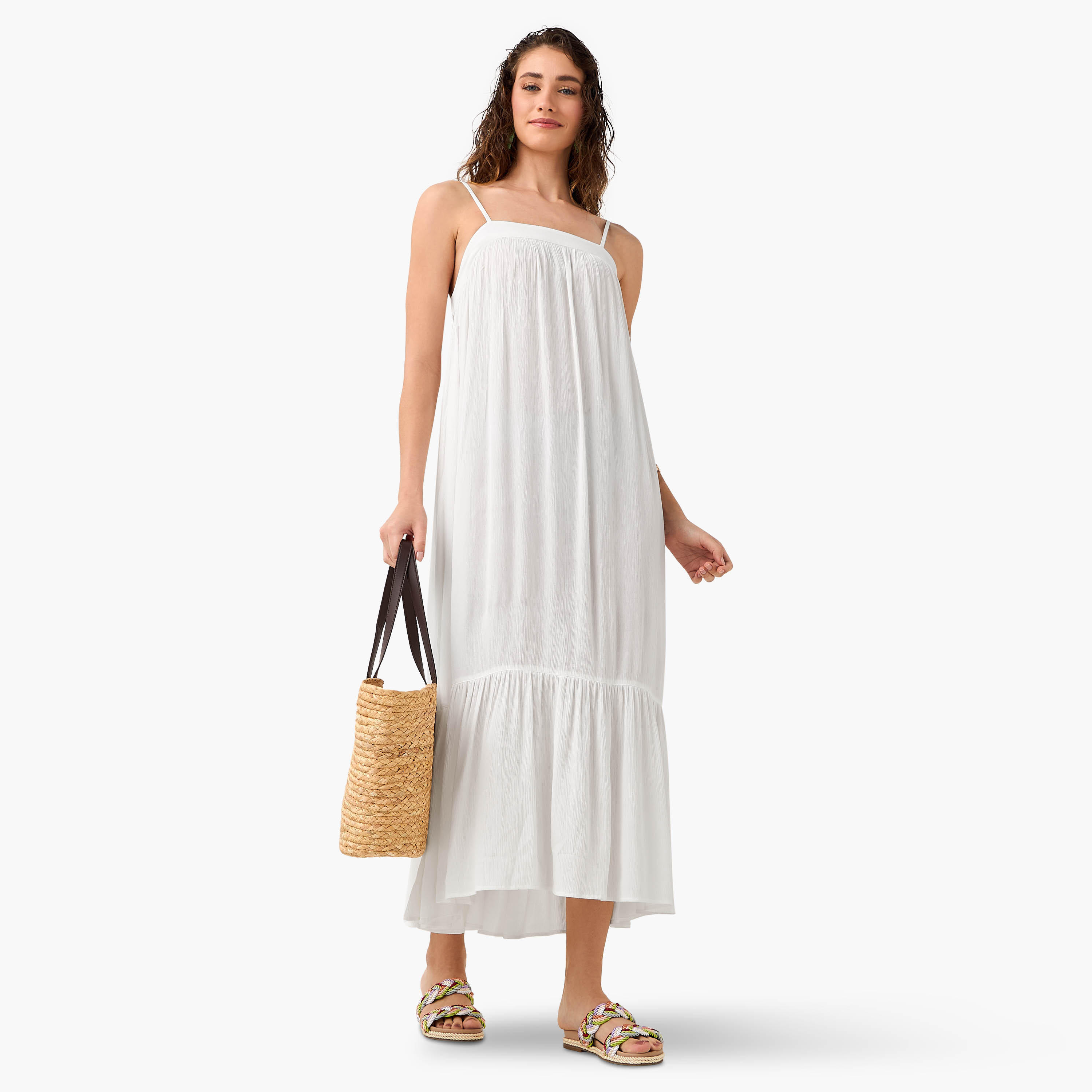 فستان فيسكوز بارز الملمس بحمالات وطول ماكسي للنساء-women-clothing-swimandbeach-beachwear-image-4