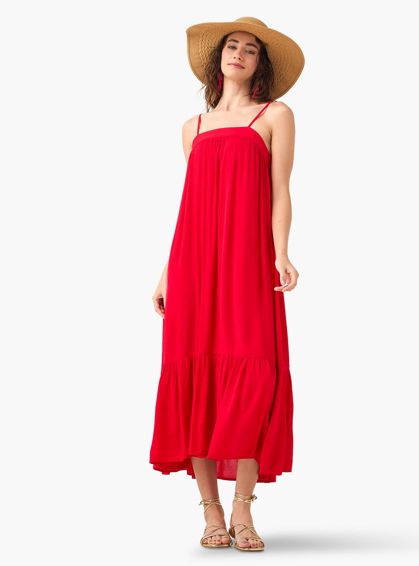 فستان فيسكوز بارز الملمس بحمالات وطول ماكسي للنساء-women-clothing-swimandbeach-beachwear-image-3