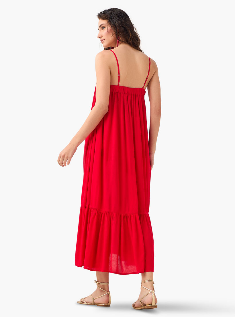 فستان فيسكوز بارز الملمس بحمالات وطول ماكسي للنساء-women-clothing-swimandbeach-beachwear-image-4