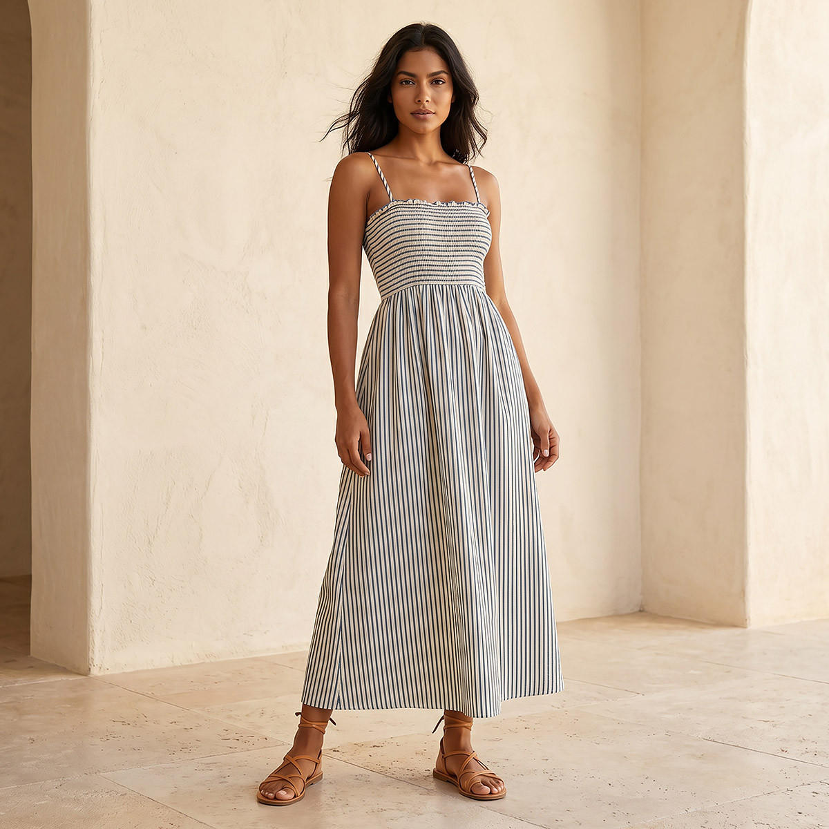 Women Striped Dress-women-clothing-swimandbeach-beachwear-image-1