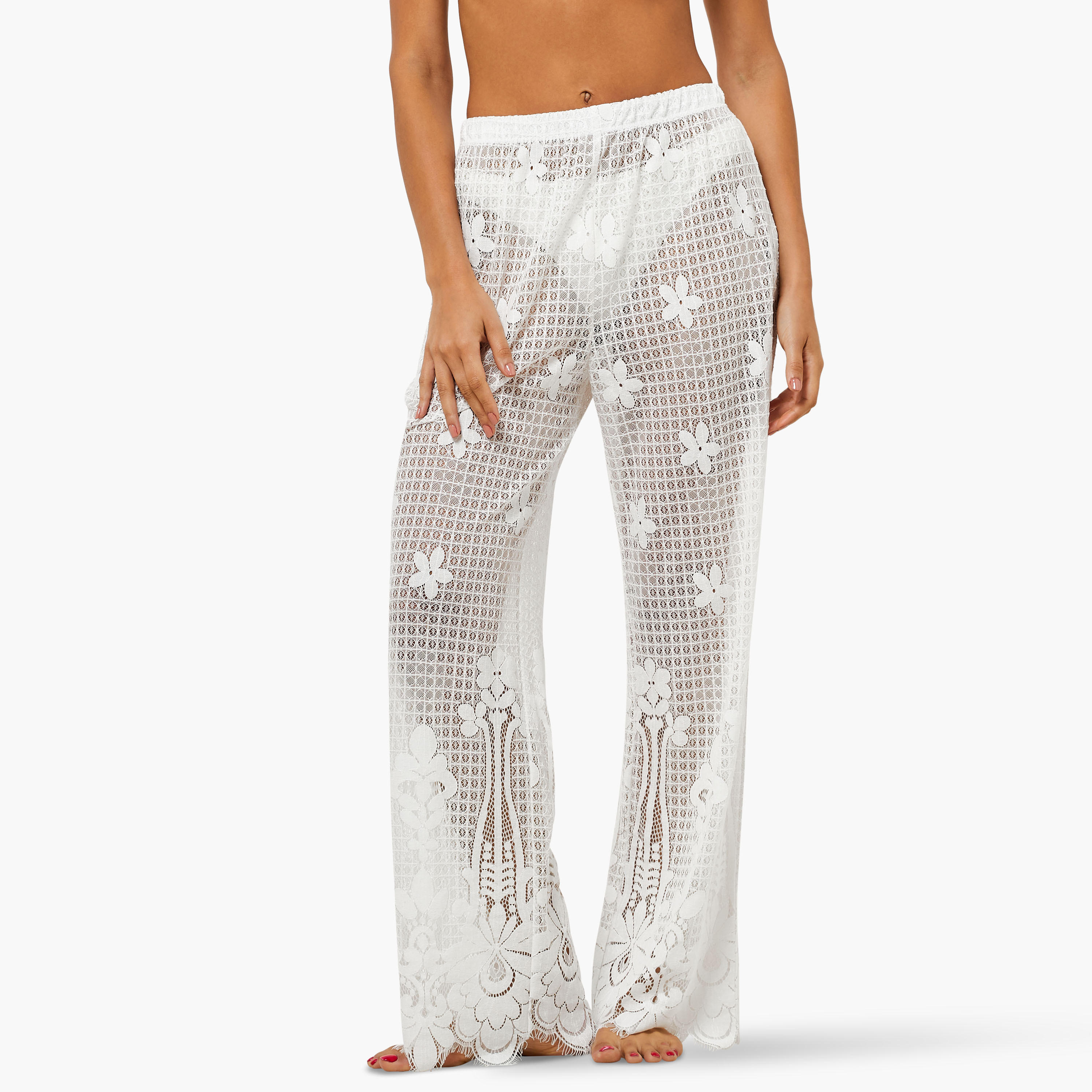 بنطلون شاطئ دانتيل للنساء-women-clothing-bottoms-trousers-image-4