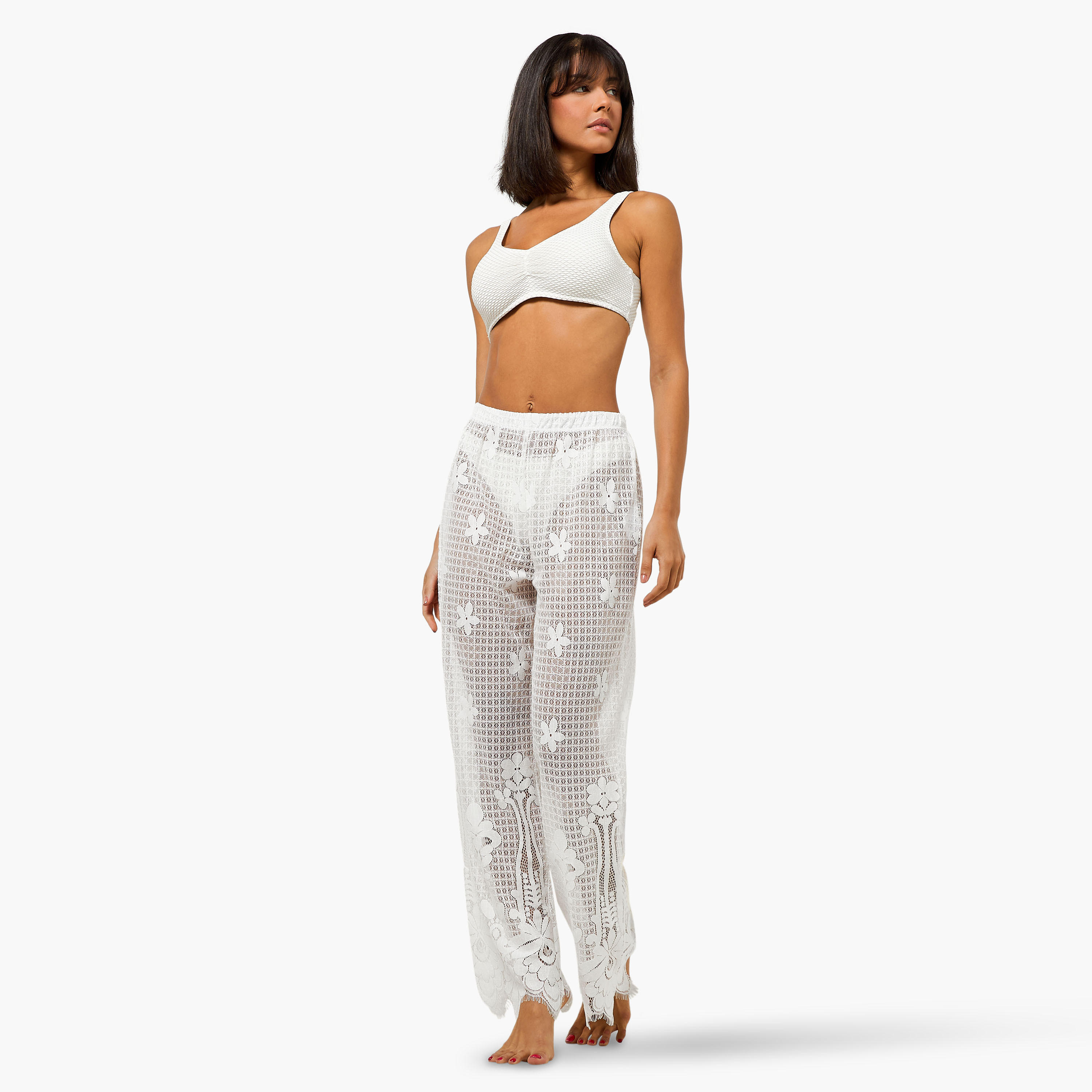 بنطلون شاطئ دانتيل للنساء-women-clothing-bottoms-trousers-image-2