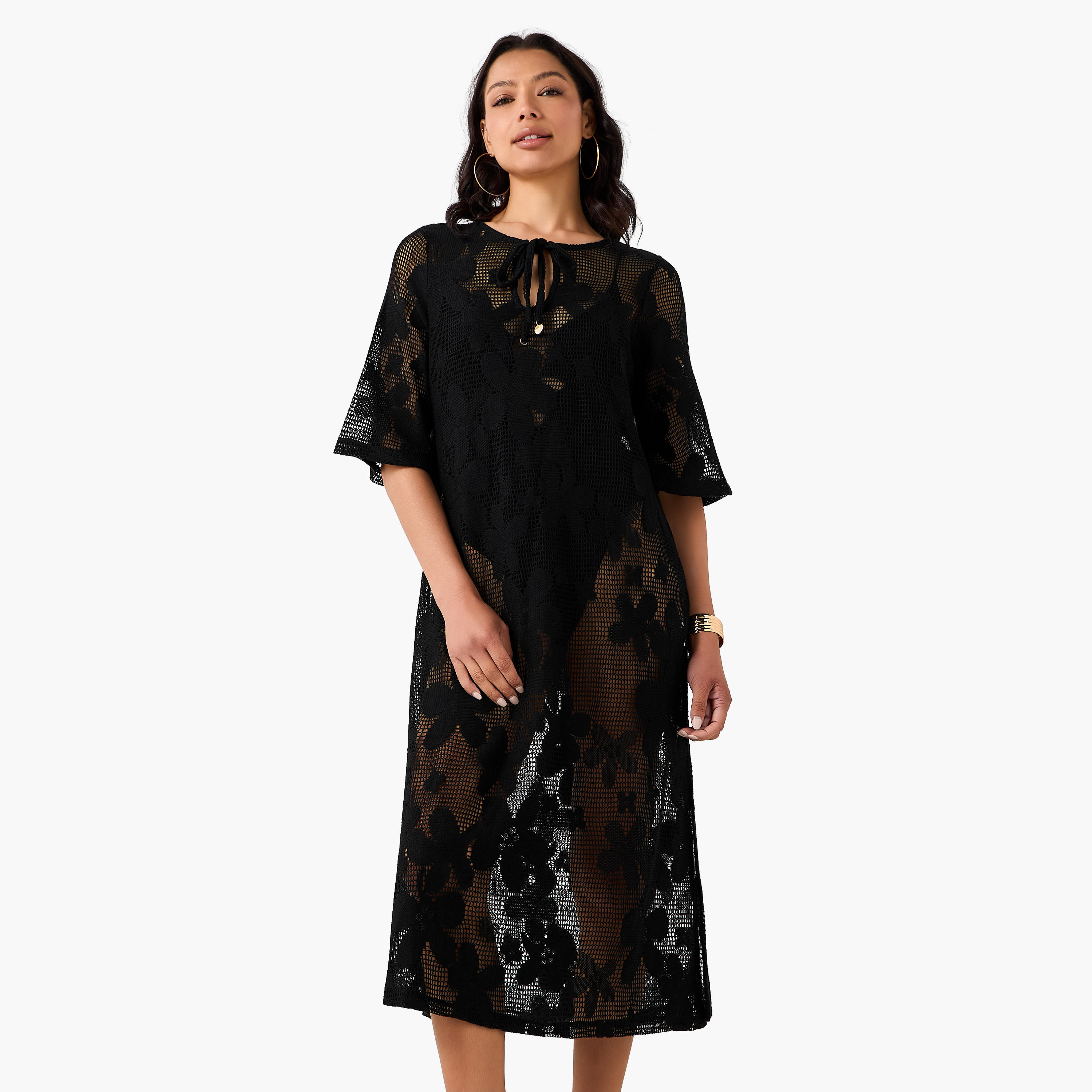 فستان شاطئ شبكي زهري للنساء-women-clothing-swimandbeach-coverups-image-2