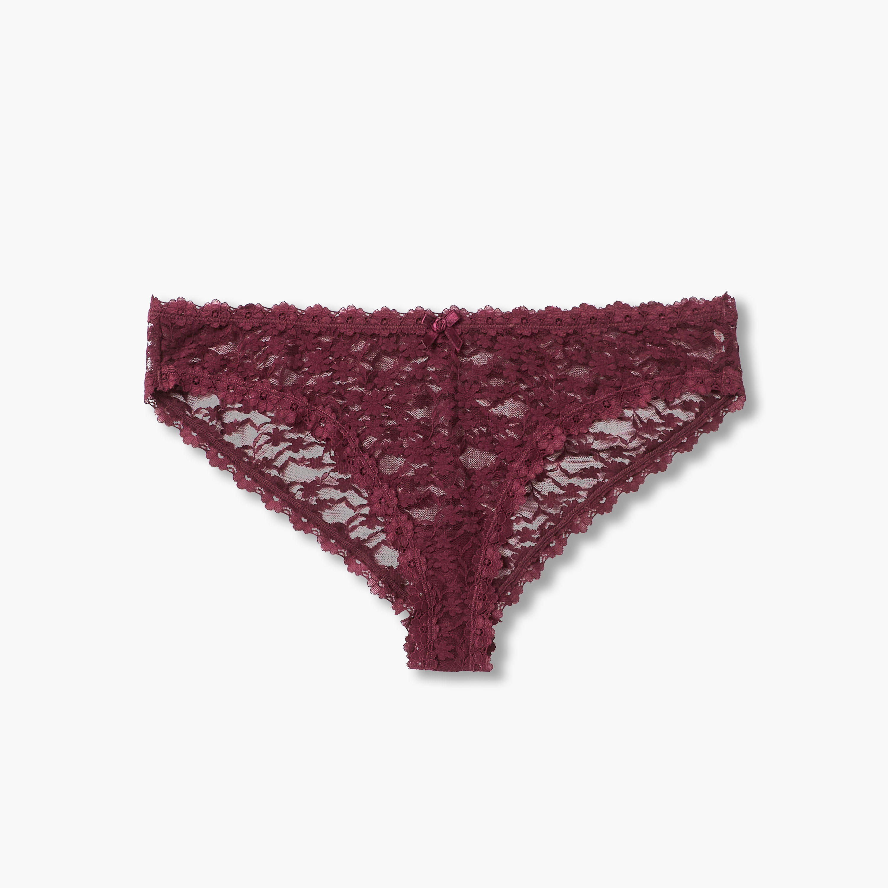 سروال داخلي بخصر متوسط الارتفاع ودانتيل زهري-women-clothing-lingerie-panties-image-1