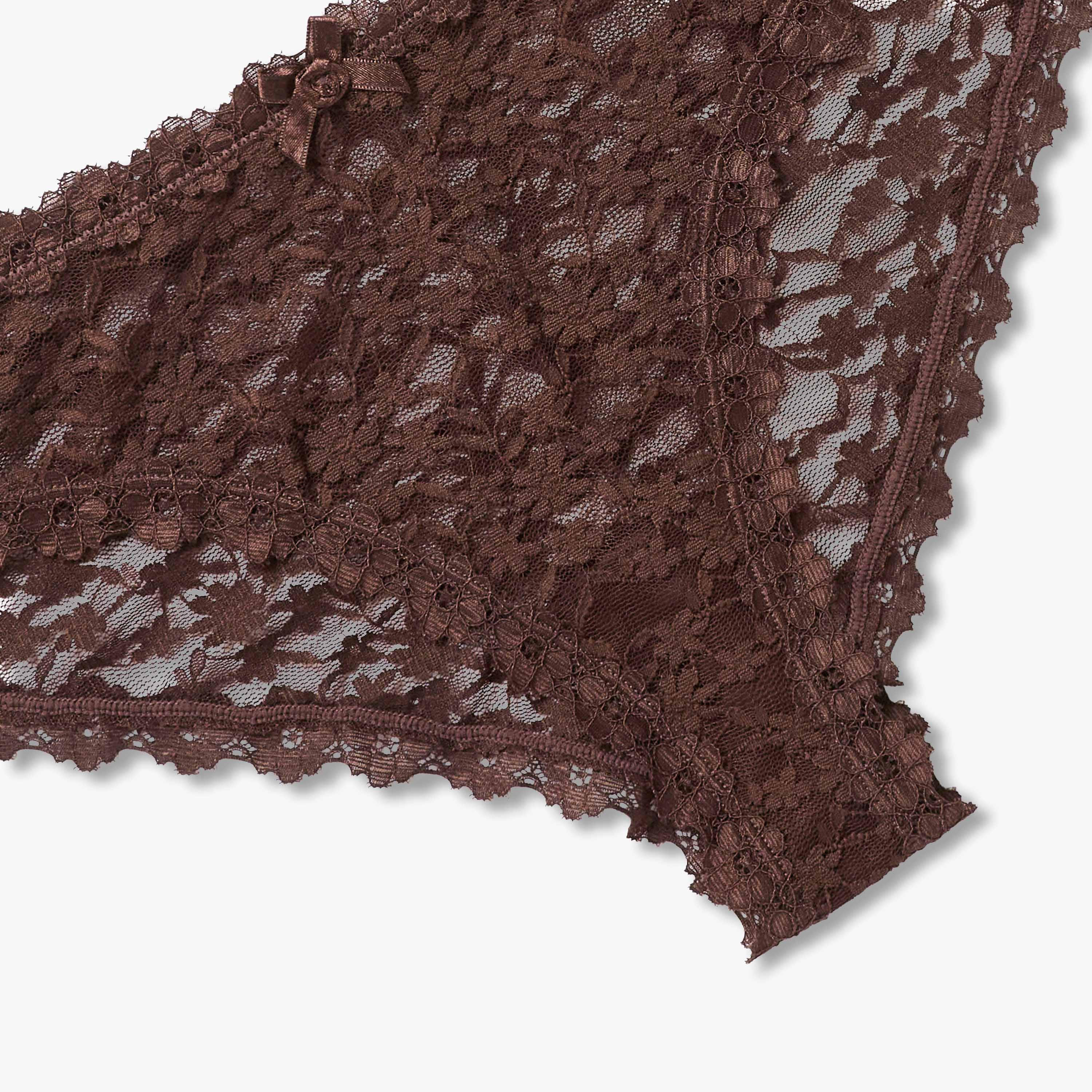 Briefs Bikini Mid Waist Floral Lace-women-clothing-lingerie-panties-image-4