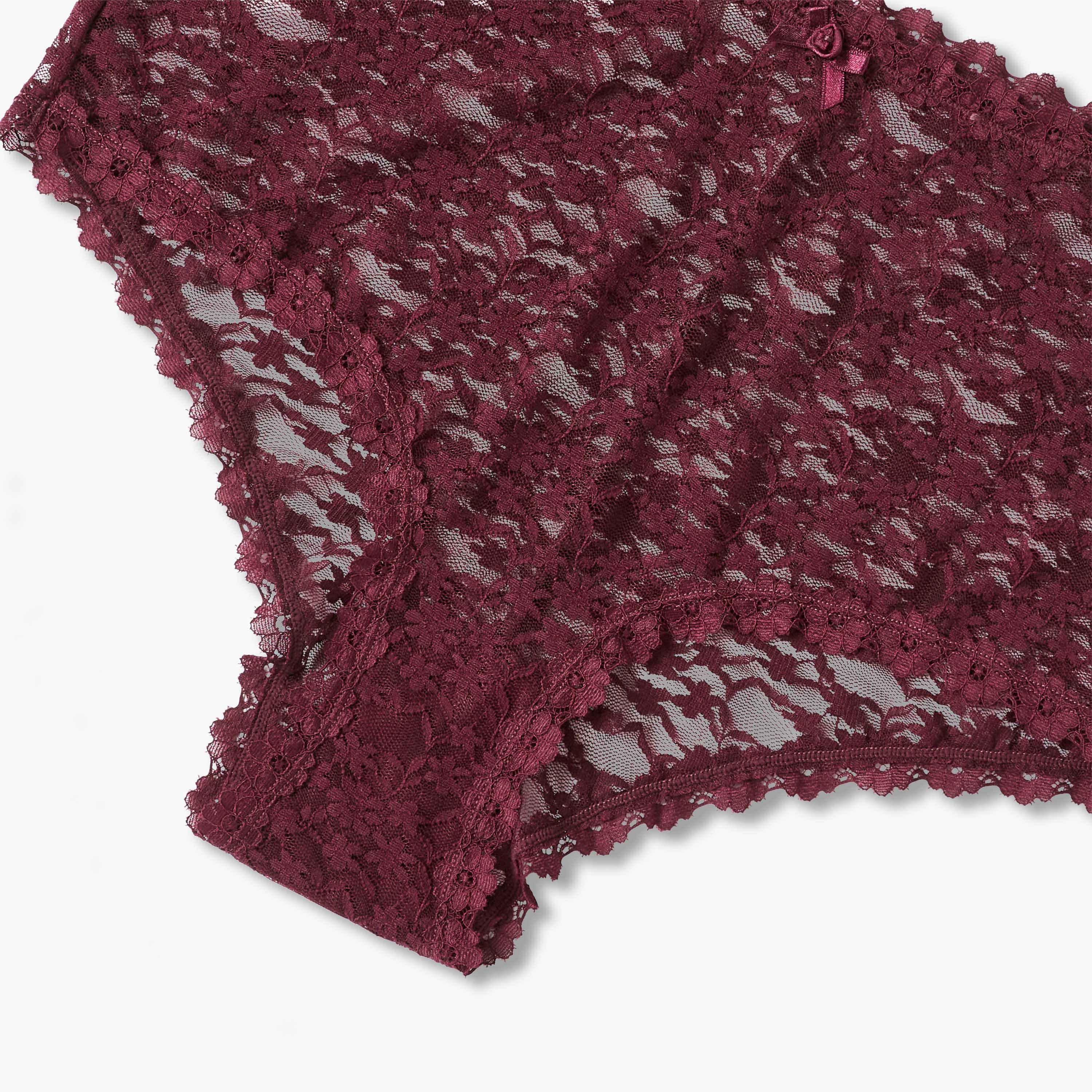 سروال داخلي بخصر متوسط الارتفاع ودانتيل زهري-women-clothing-lingerie-panties-image-4