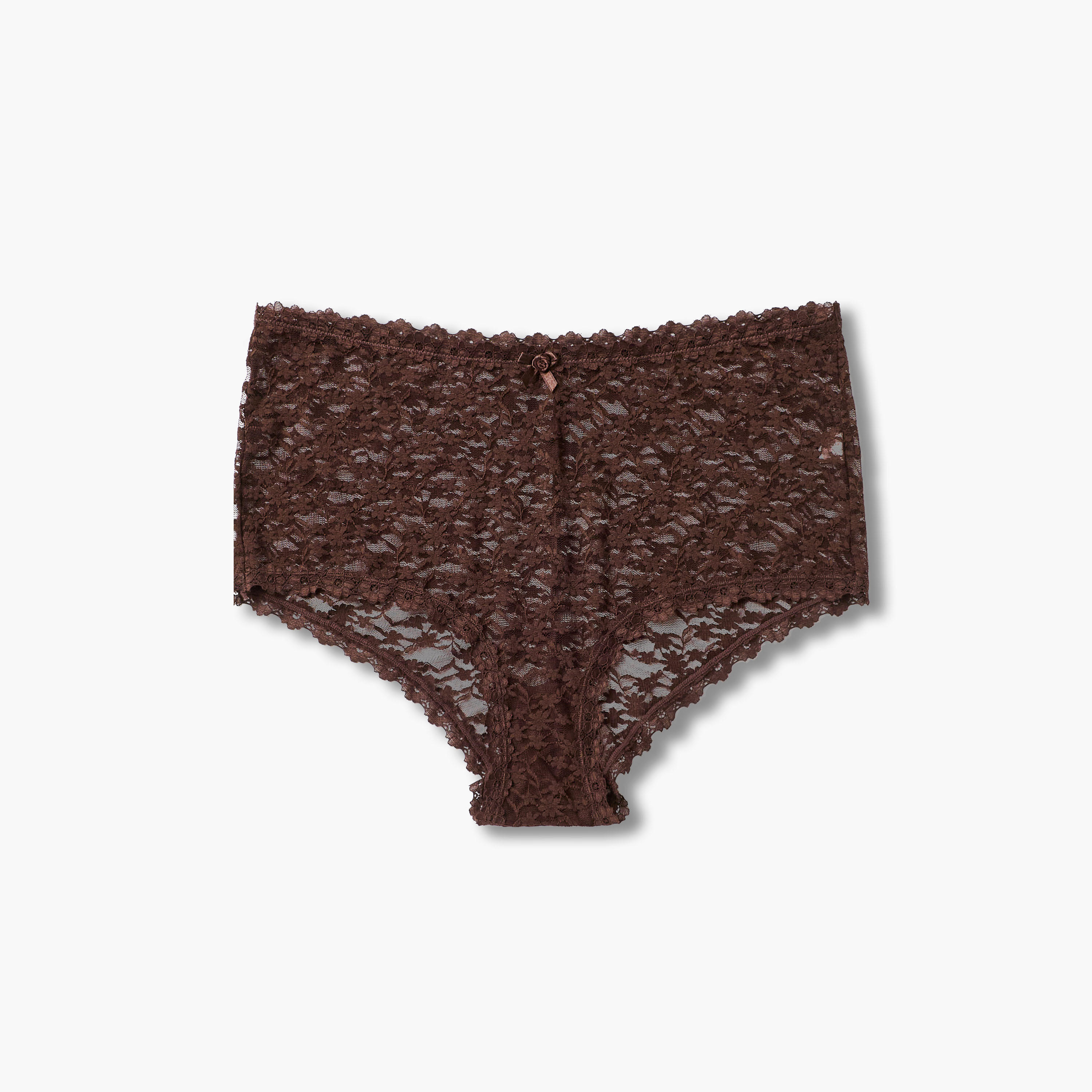 سروال داخلي بخصر متوسط الارتفاع ودانتيل زهري-women-clothing-lingerie-panties-image-1