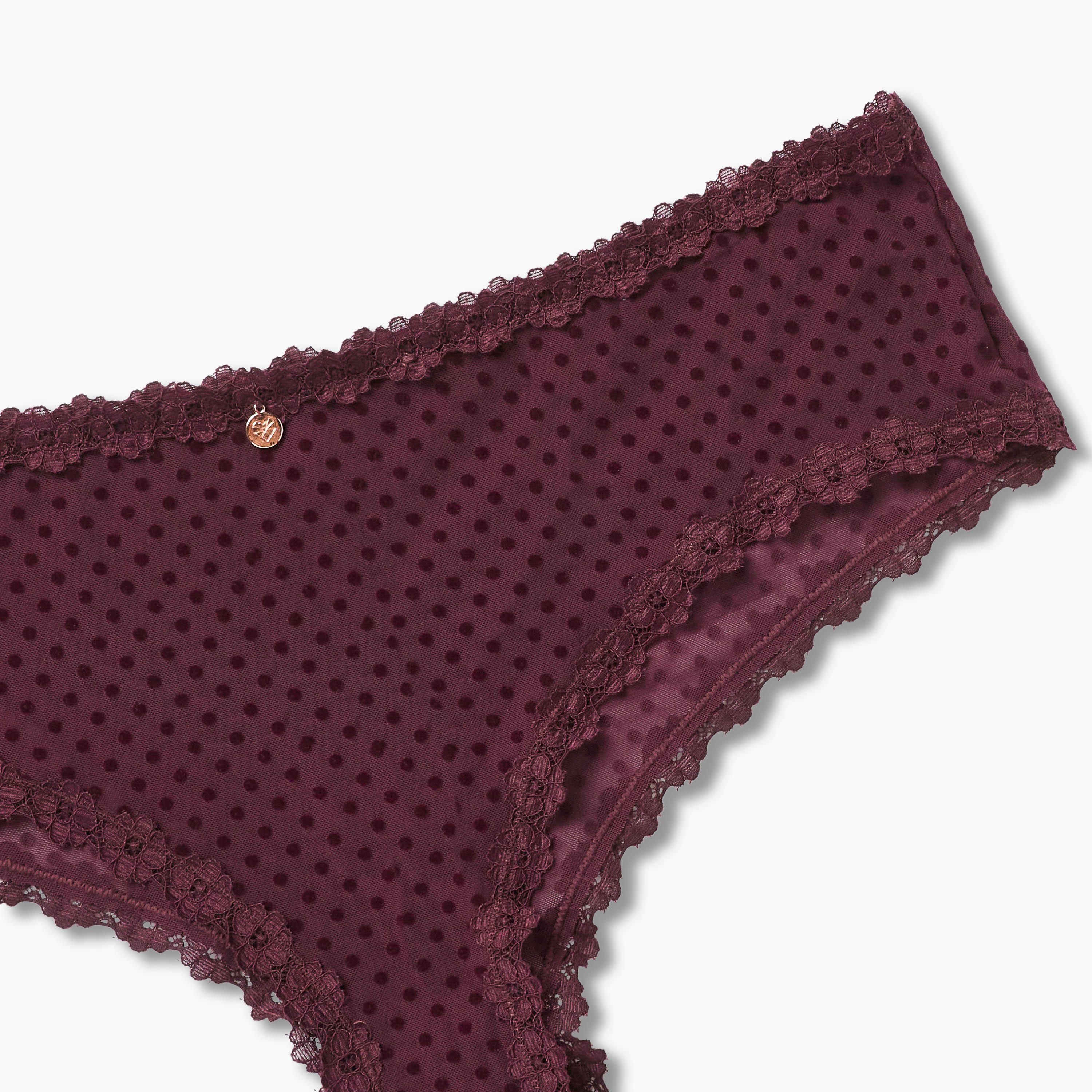 سروال داخلي بخصر متوسط الارتفاع وطبعات منقطة-women-clothing-lingerie-panties-image-2