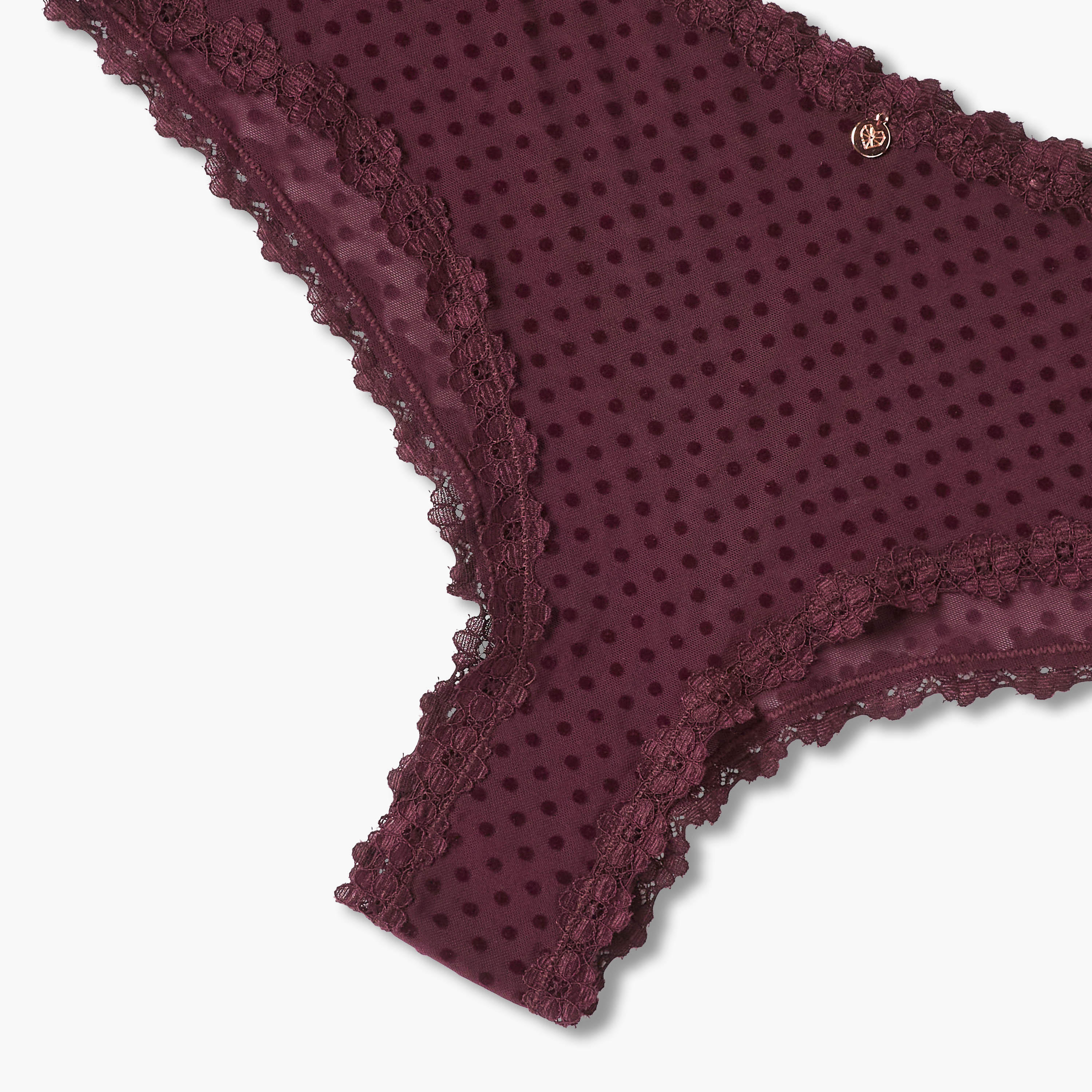 سروال داخلي بخصر متوسط الارتفاع وطبعات منقطة-women-clothing-lingerie-panties-image-1