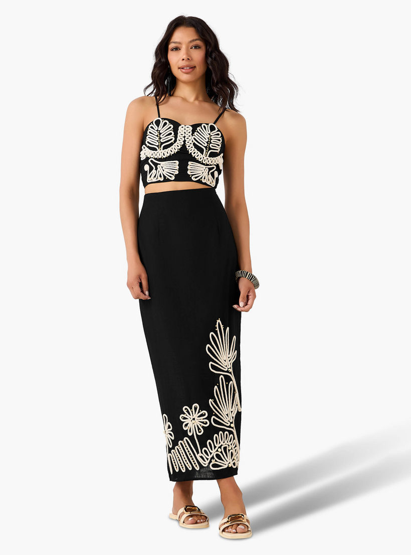 Women Maxi Skirt with Embroidery-women-clothing-bottoms-skirts-image-4
