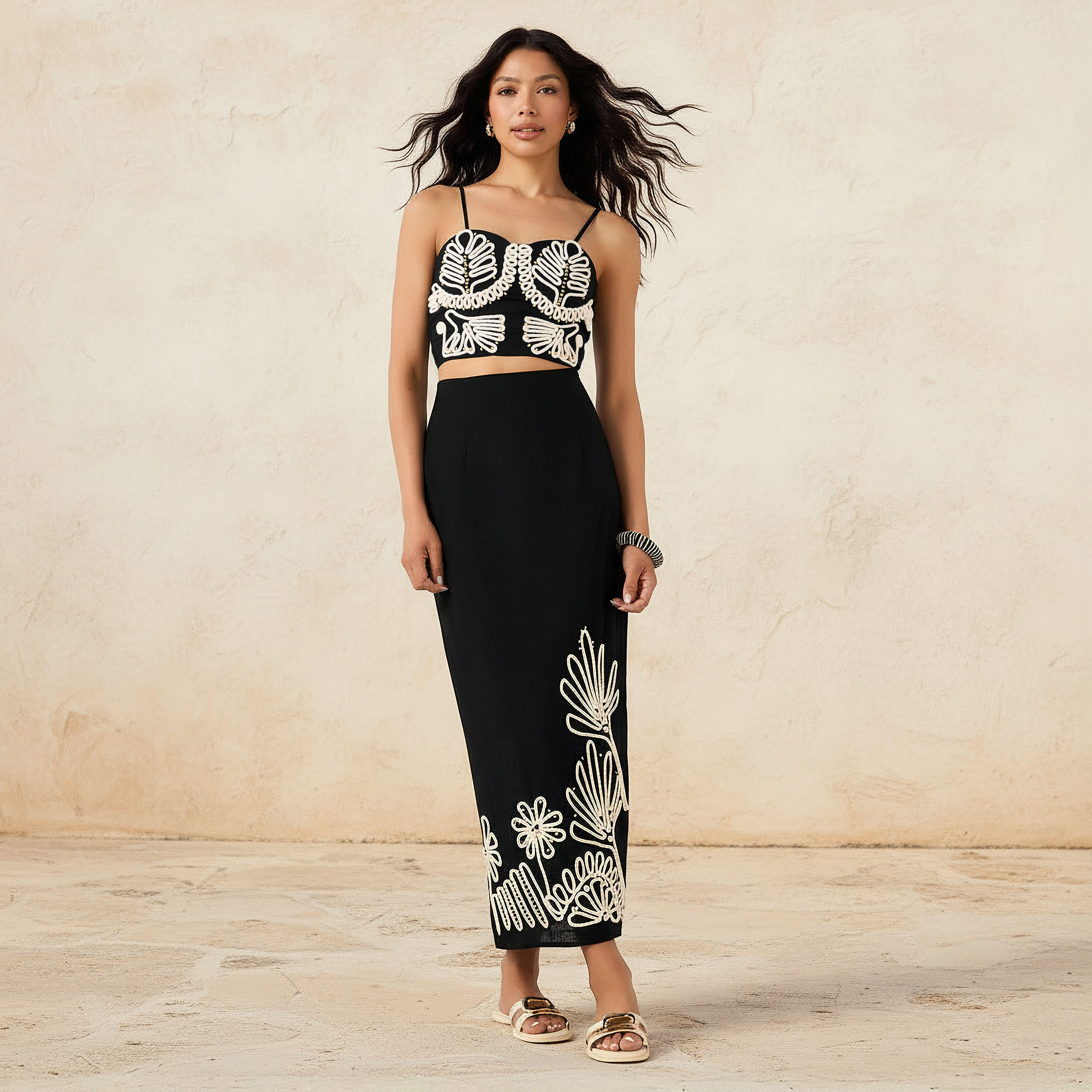 Women Maxi Skirt with Embroidery-women-clothing-bottoms-skirts-image-2