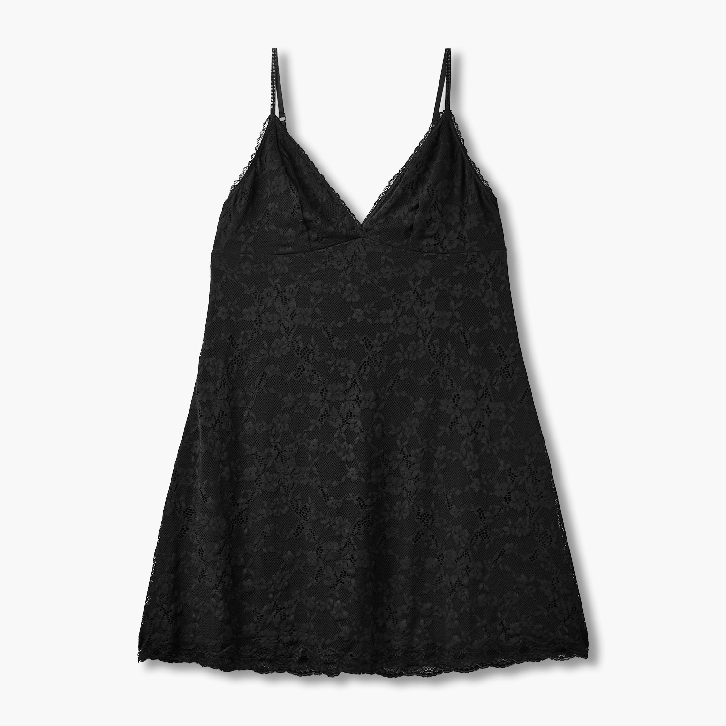 Lace Babydoll with Adjustable Straps-women-clothing-lingerie-babydollsandbodysuits-image-2