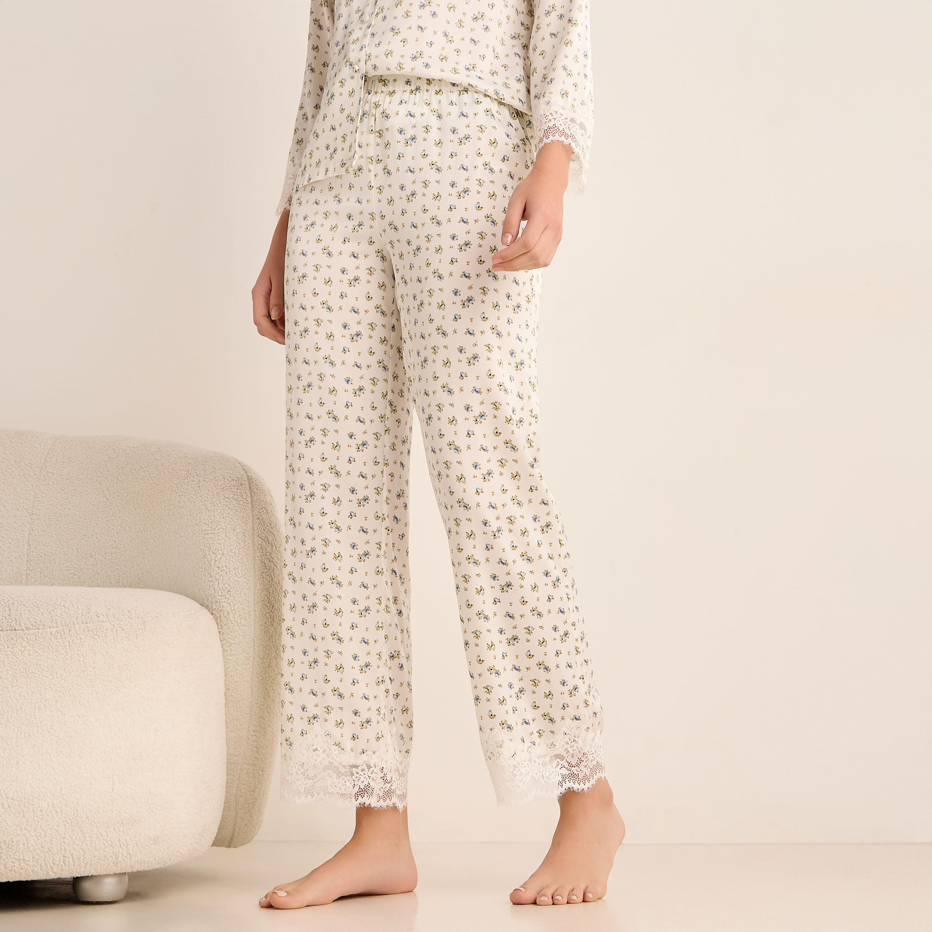 Pyjama Set Button-Down Shirt & Pants Satin-women-clothing-nightwear-pyjamas-longsets-image-4