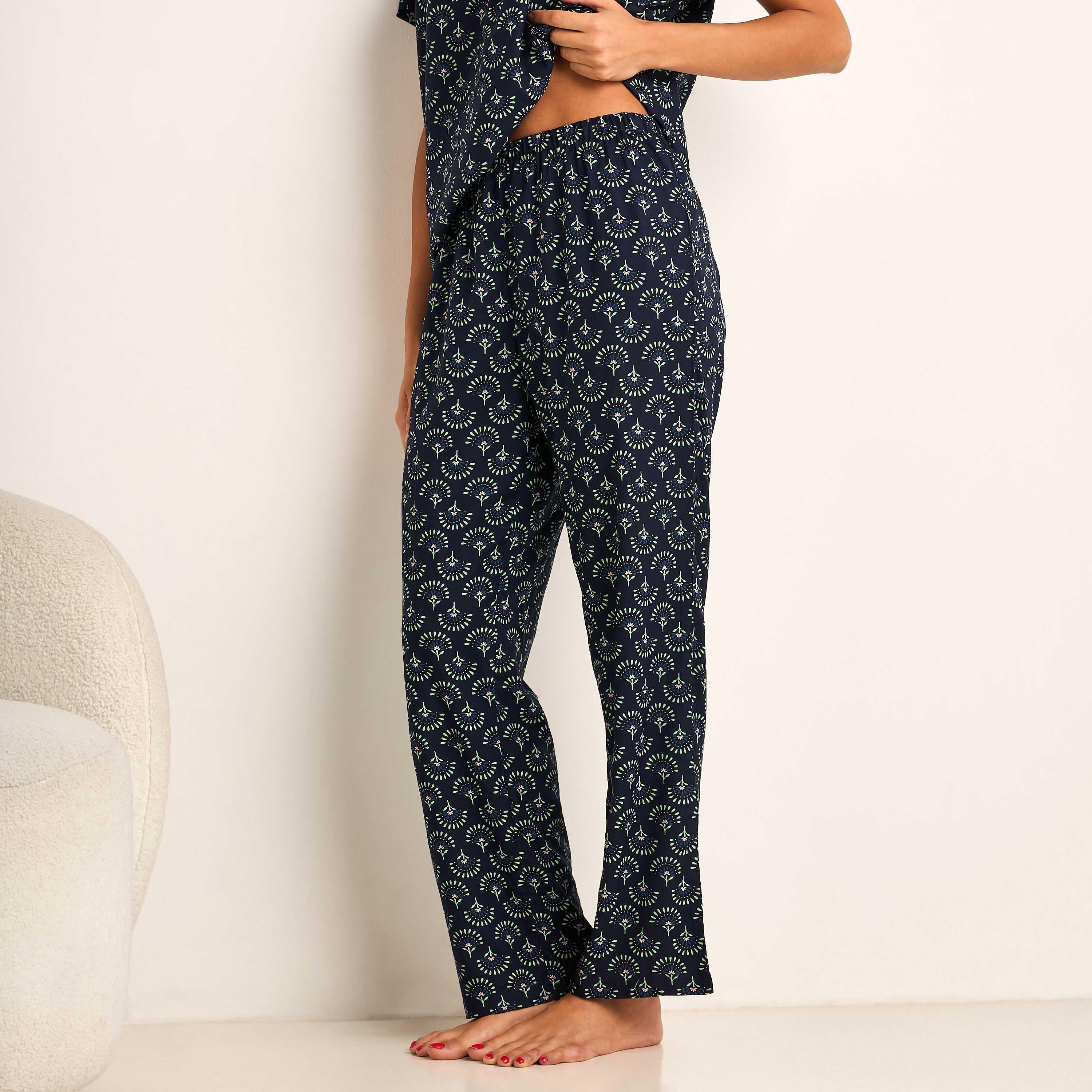 طقم بيجاما فيسكوز بلوزة وبنطلون-women-clothing-nightwear-pyjamas-longsets-image-3