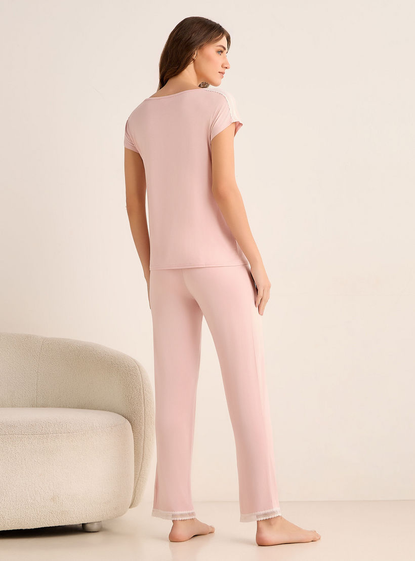 طقم بيجاما بلوزة وبنطلون-women-clothing-nightwear-pyjamas-longsets-image-4
