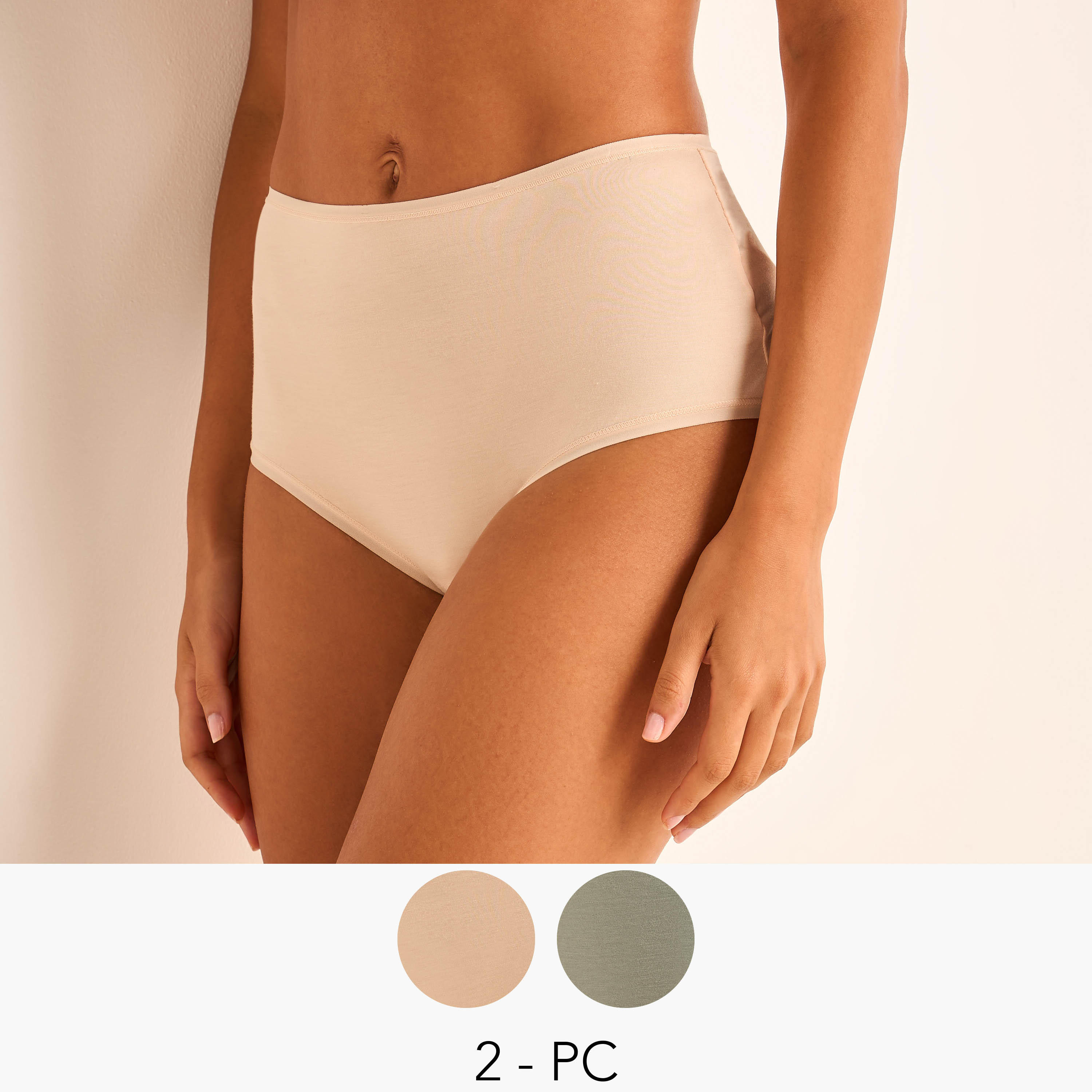 Set of 2 - Full Briefs High Waist-women-clothing-lingerie-panties-image-1