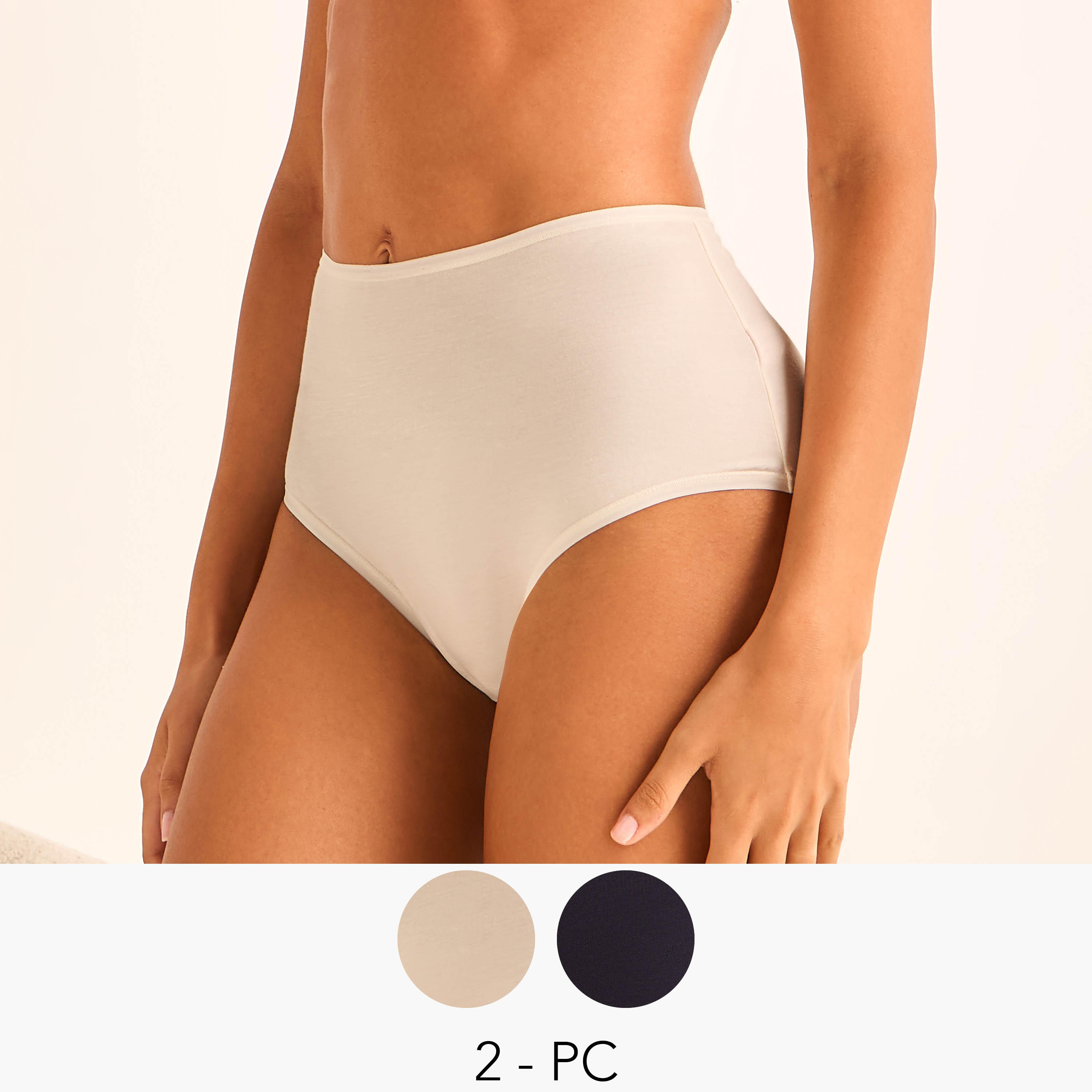Set of 2 - Full Briefs High Waist-women-clothing-lingerie-panties-image-1