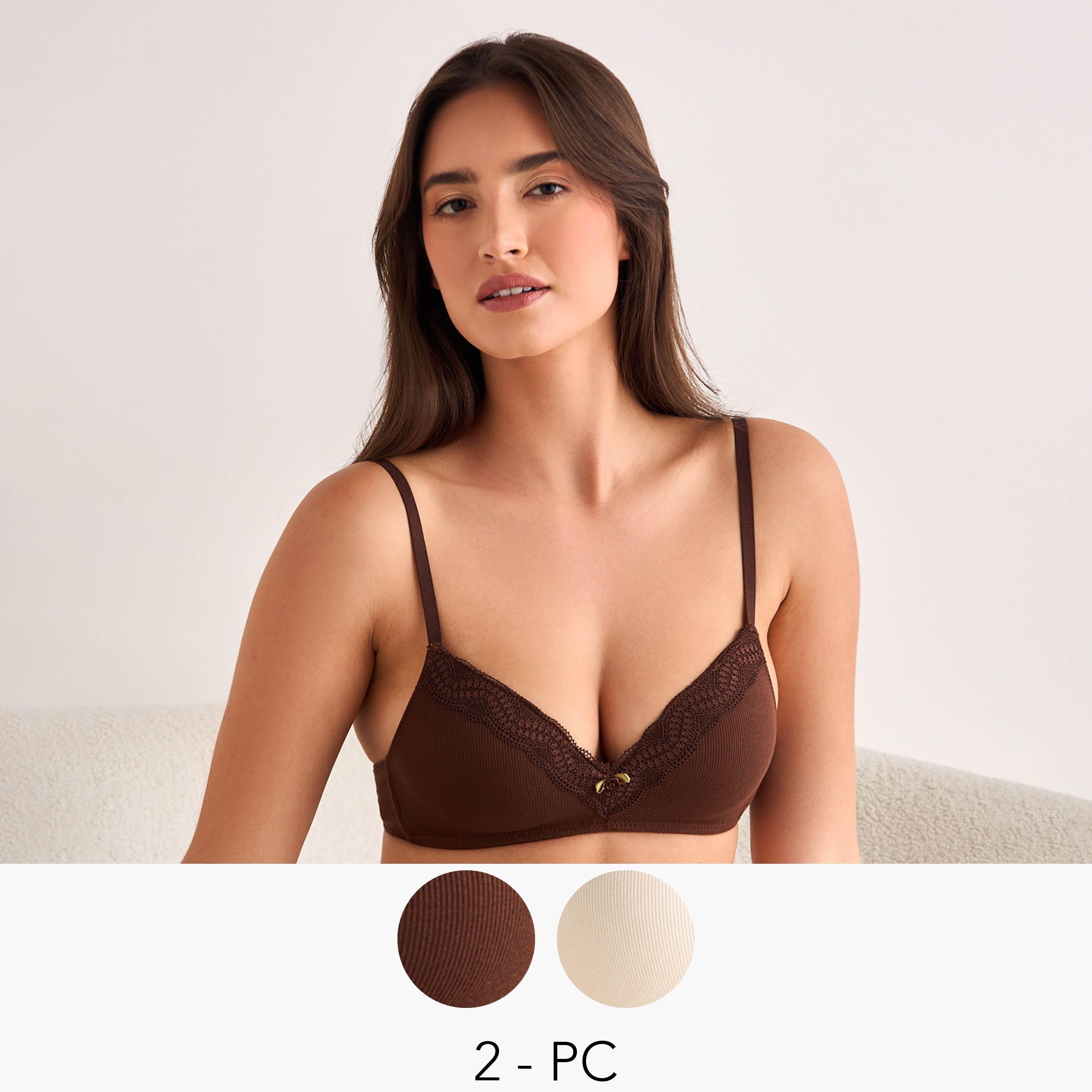 Set of 2 - Splash Intimates Plunge Bra-women-clothing-lingerie-bras-image-1