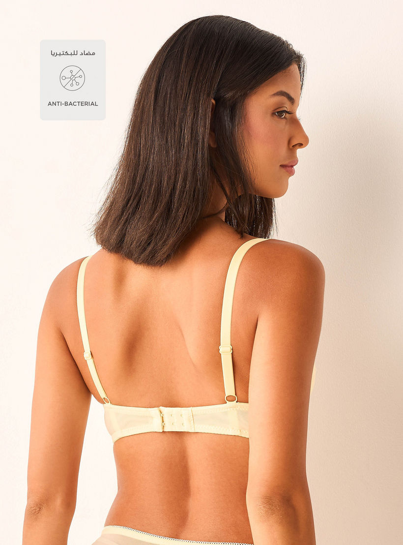 Mesh and Lace Padded Wired Demi Bra-women-clothing-lingerie-bras-image-2