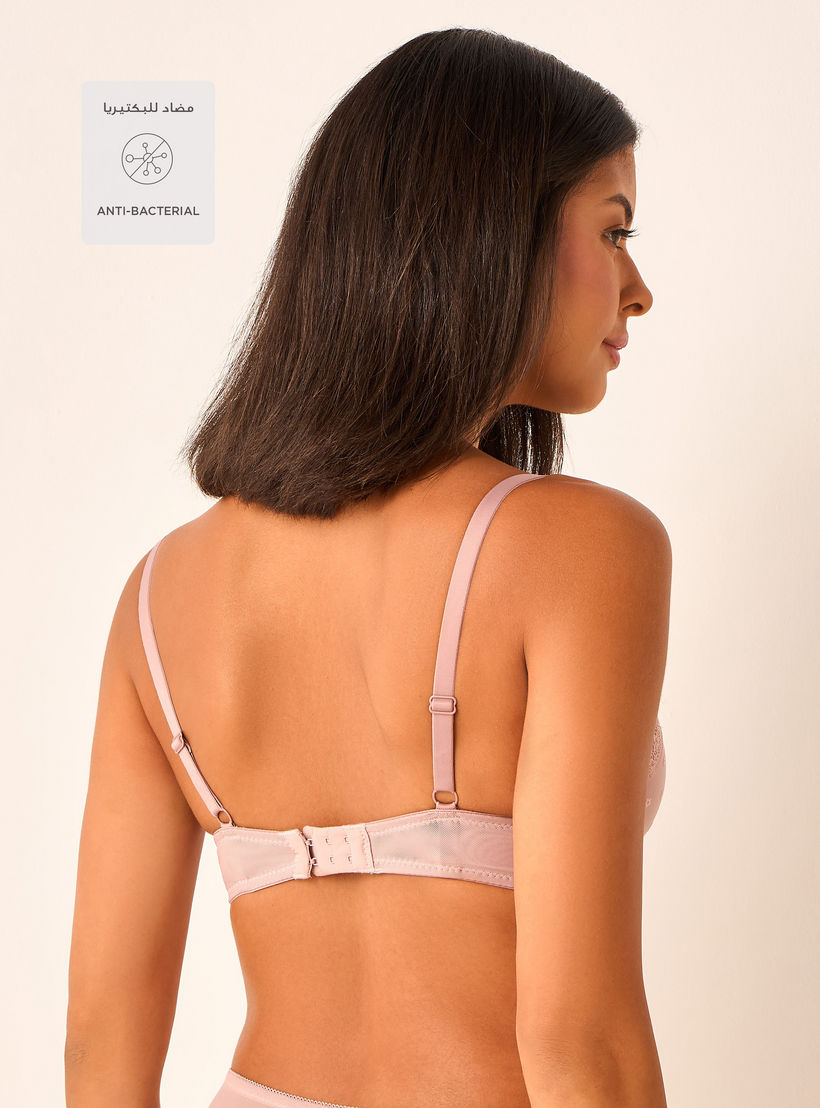 Mesh and Lace Padded Wired Demi Bra-women-clothing-lingerie-bras-image-2