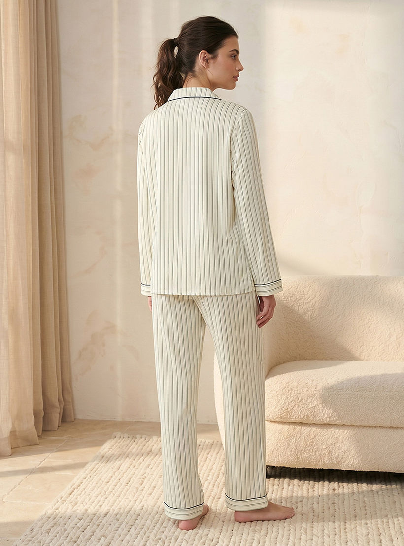 Splash Intimates Pyjama Set Button-Down Shirt & Trousers Viscose-women-clothing-nightwear-pyjamas-longsets-image-4