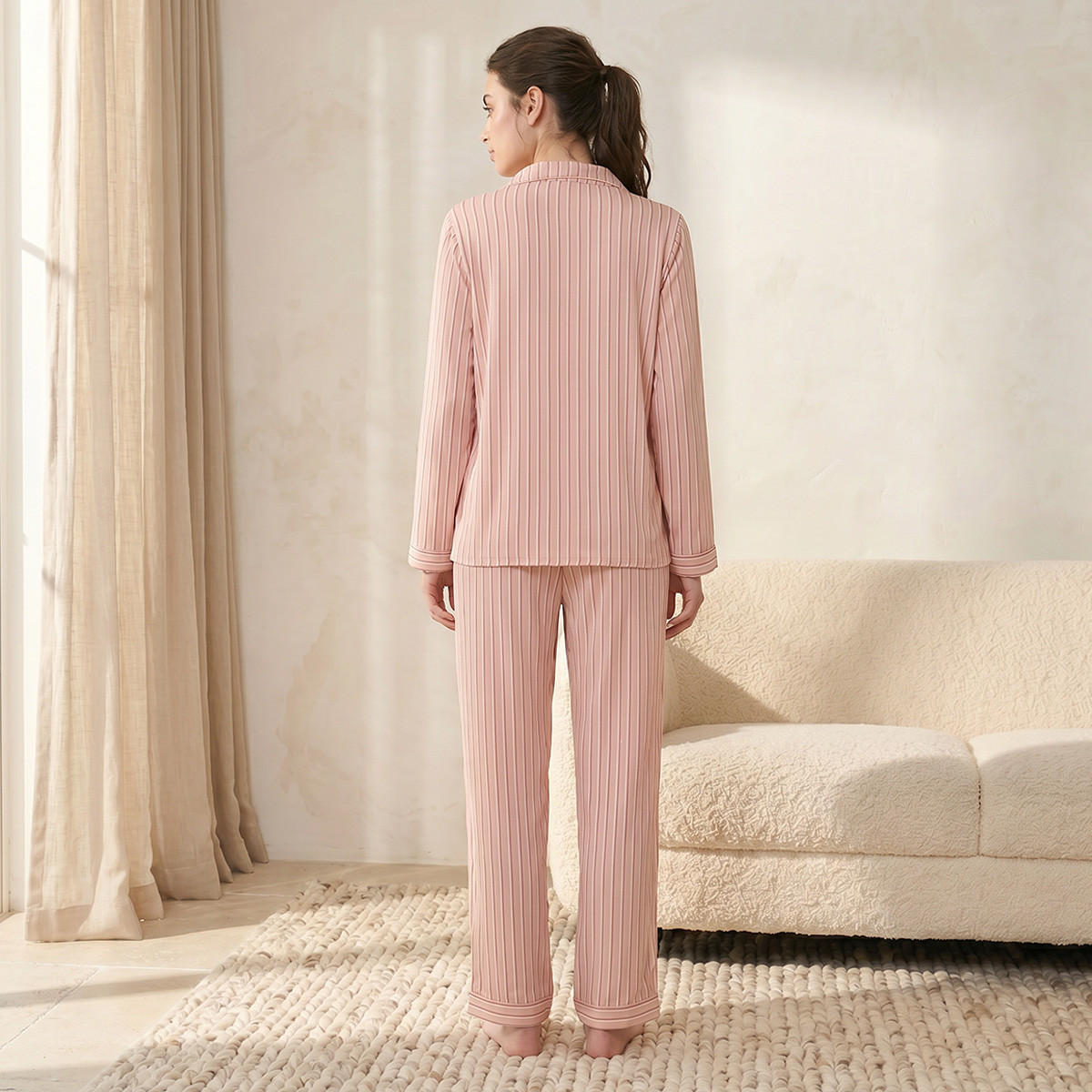 Splash Intimates Pyjama Set Button-Down Shirt & Trousers Viscose-women-clothing-nightwear-pyjamas-longsets-image-4